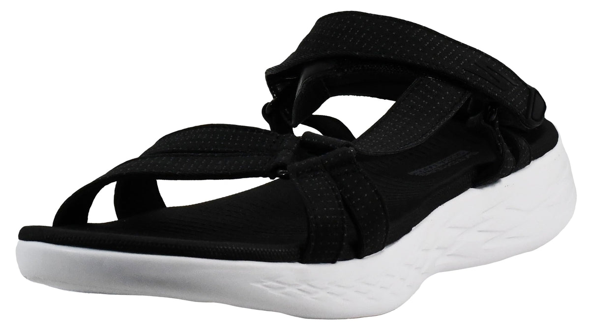Skechers Women's On-The-go 600-Brilliancy Sport Sandal | Casual, 5GEN Cushioning, Air-Cooled Goga Mat, Machine Washable, Vegan, River sandal