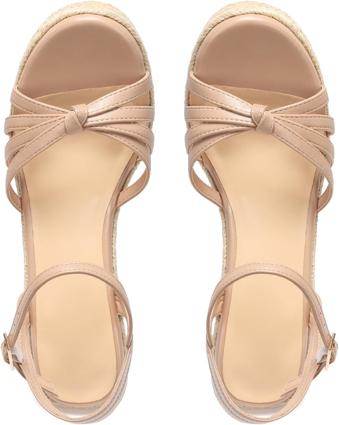 VICKI·VICKI Wedges for Women Platform Sandals Wedge Heels for Sandals Comfortable Summer Espadrille Shoes Ankle Strap&Open Toe