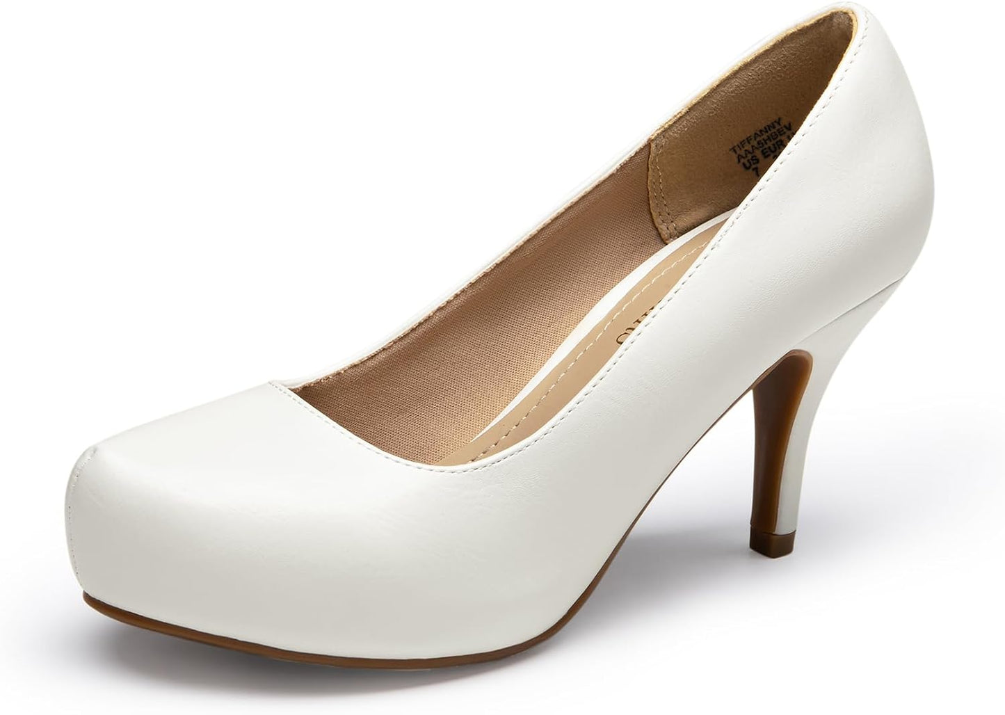 DREAM PAIRS Women's Low Platform Stiletto Heels Pumps | Classic Elegant Versatile Heels Dress Comfortable Closed Toe Pumps Shoes for Wedding Party Walking Brithday Work Office Daily
