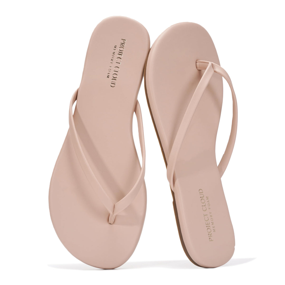 Project Cloud Flip Flops for Women Memory Foam Flats Sandals (Foundations) | Lightweight and Durable Non-Slip SoleWomens Sandals - Beach Essentials Womens Flat Sandals for Everyday Comfort Daily Wear