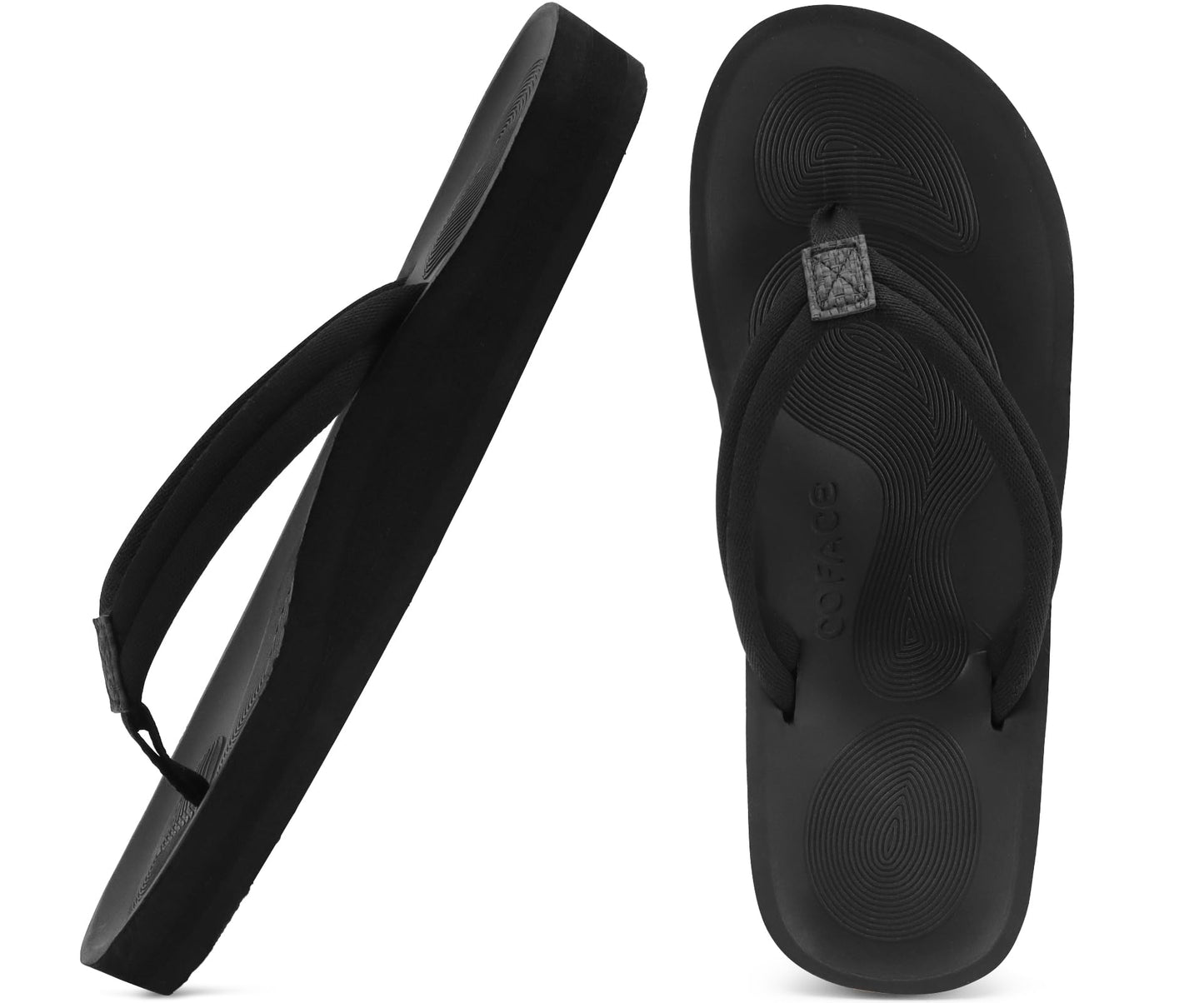 COFACE Flip Flops For Women with Arch Support Comfortable Yoga Mat Orthopedic Sandals Lightweight Womens Flip-Flop