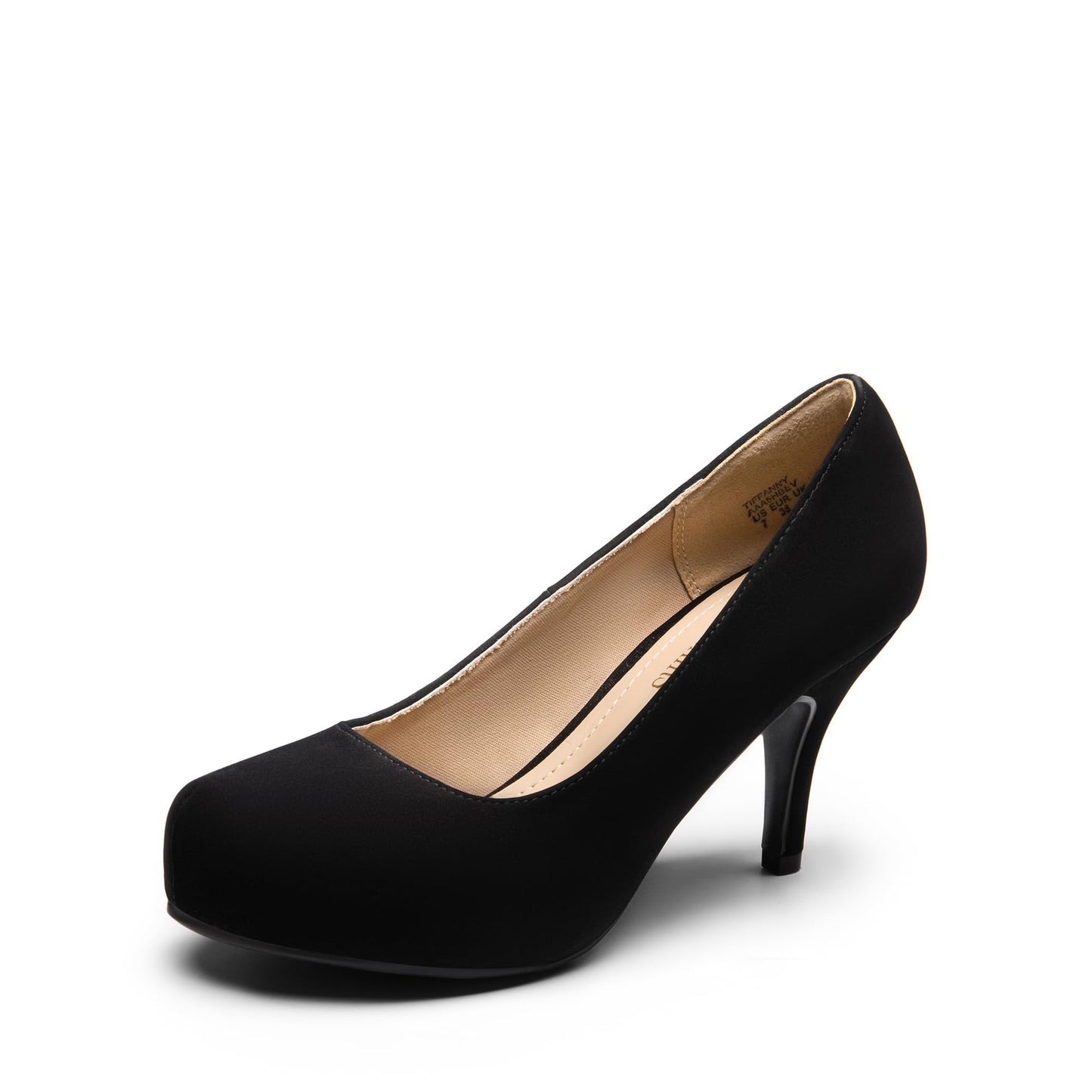 DREAM PAIRS Women's Low Platform Stiletto Heels Pumps | Classic Elegant Versatile Heels Dress Comfortable Closed Toe Pumps Shoes for Wedding Party Walking Brithday Work Office Daily