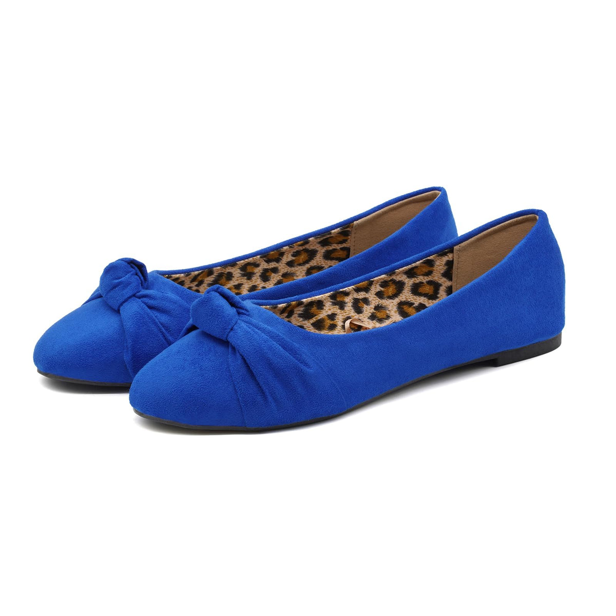 Epic Step Ballet Flats for Women, Comfortable Slip on Faux Suede Round Toe, Ballerina Dressy Flat Shoes