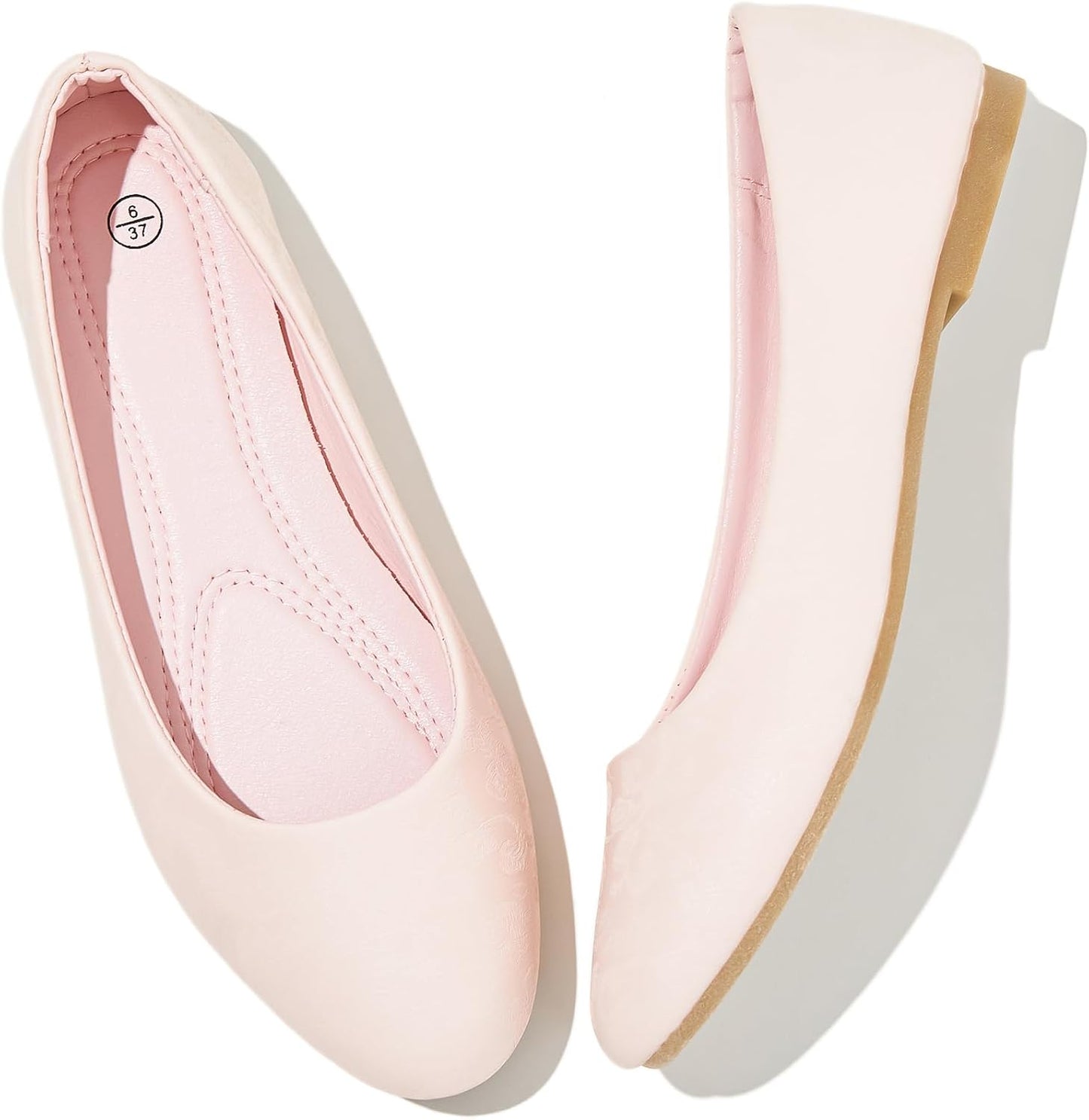 Women's Ballet Flats Shoes Dress Slip on Shoes | PU Leather Teacher Business Casual Loafers Non Slip Low Heel Dressy