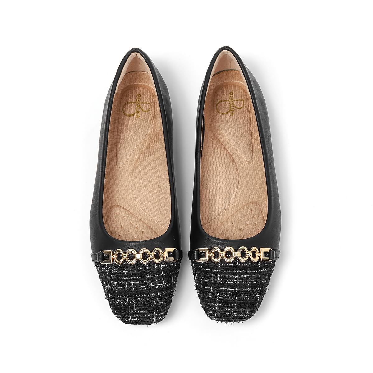 Dressy Flats for Women Square Toe Ballet Flats Comfortable Slip On Work Shoes Arch Support Office & Formal