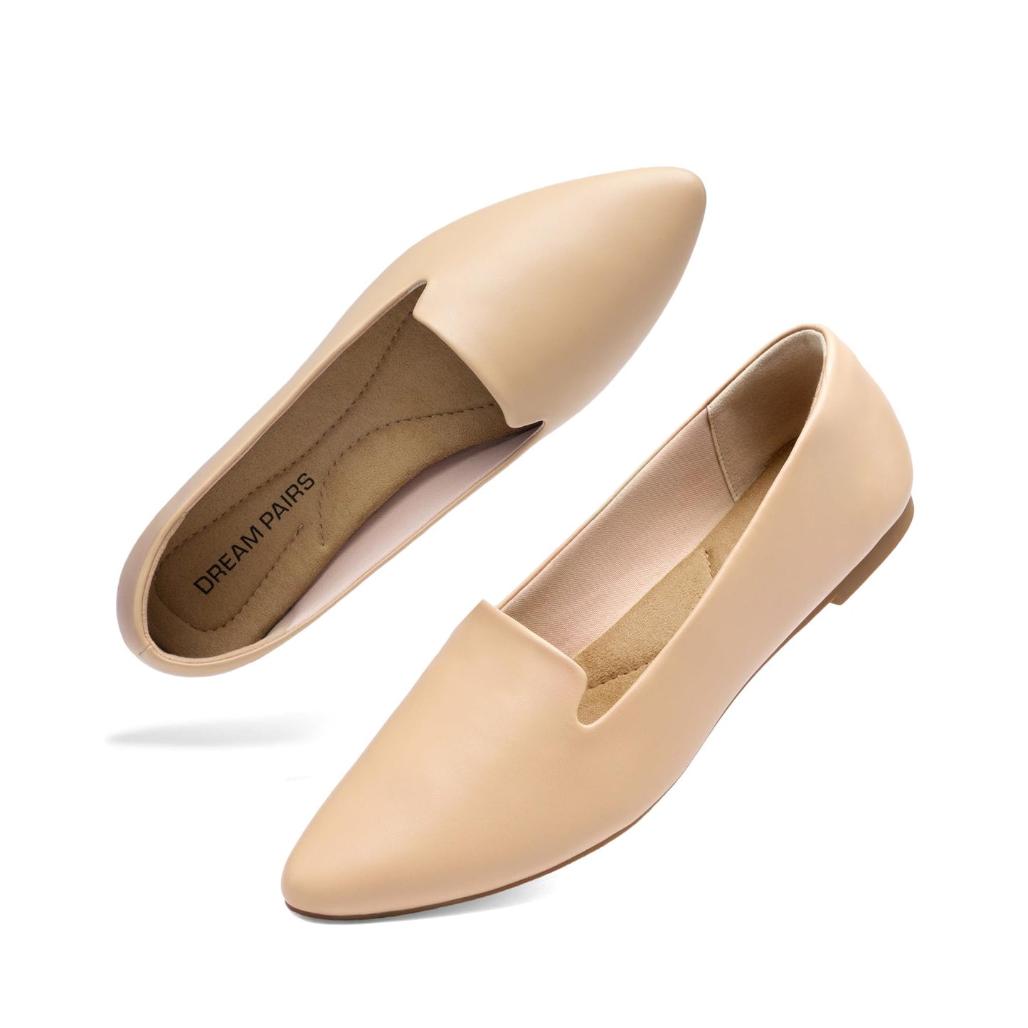 DREAM PAIRS Women's Pointed Toe Business Dressy Flats | chic pointed toe slip-on shoes, comfortable elegant classic casual dress loafer flats, for daily and work office