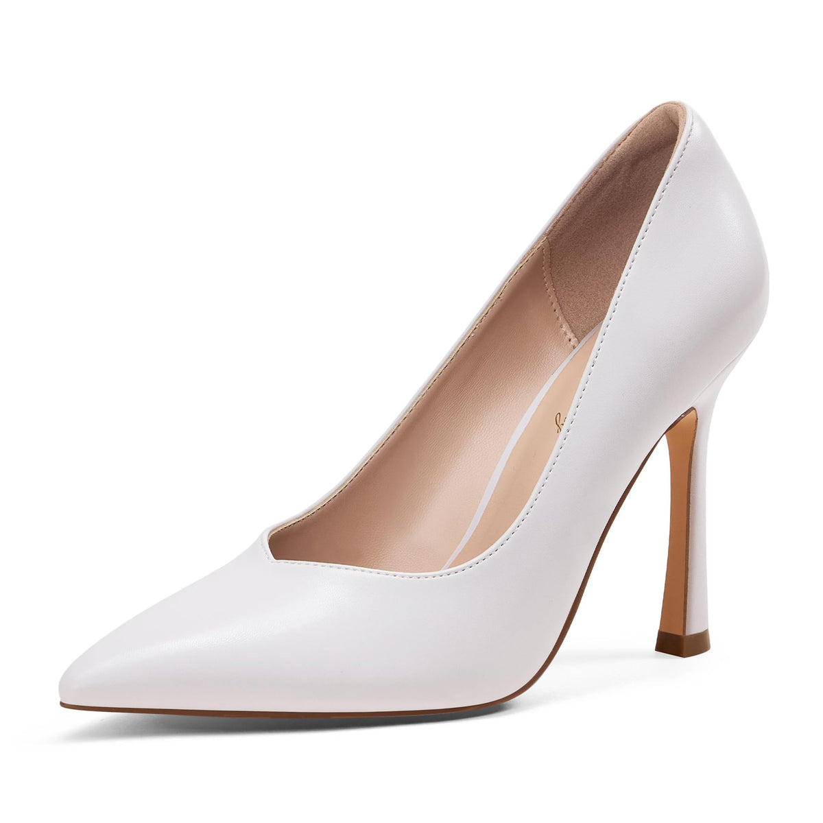 Elisabet Tang Women's High Heels Pumps Closed Pointed Toe Stiletto 4inch Heels Classic Office Special Dressy Wedding Pump Shoes
