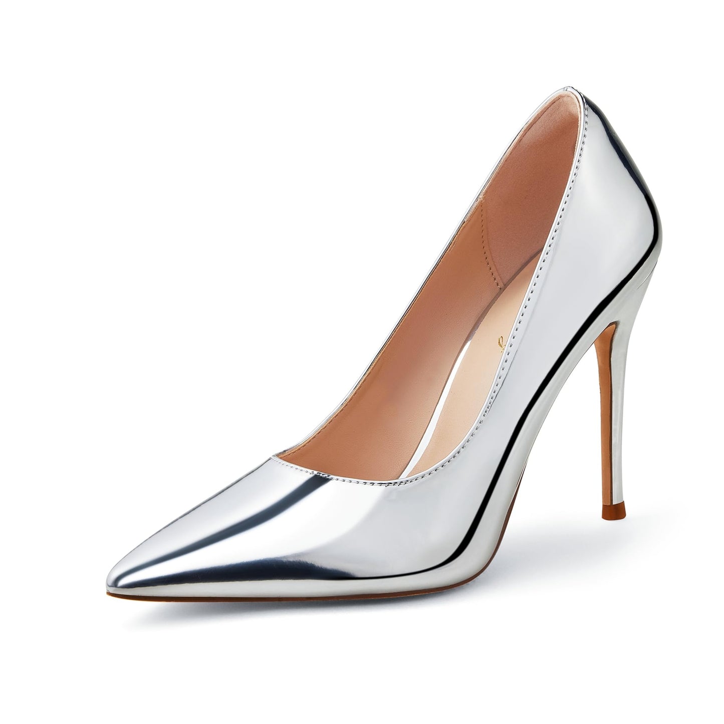 Elisabet Tang Women's High Heels Pumps Closed Pointed Toe Stiletto 4inch Heels Classic Office Special Dressy Wedding Pump Shoes
