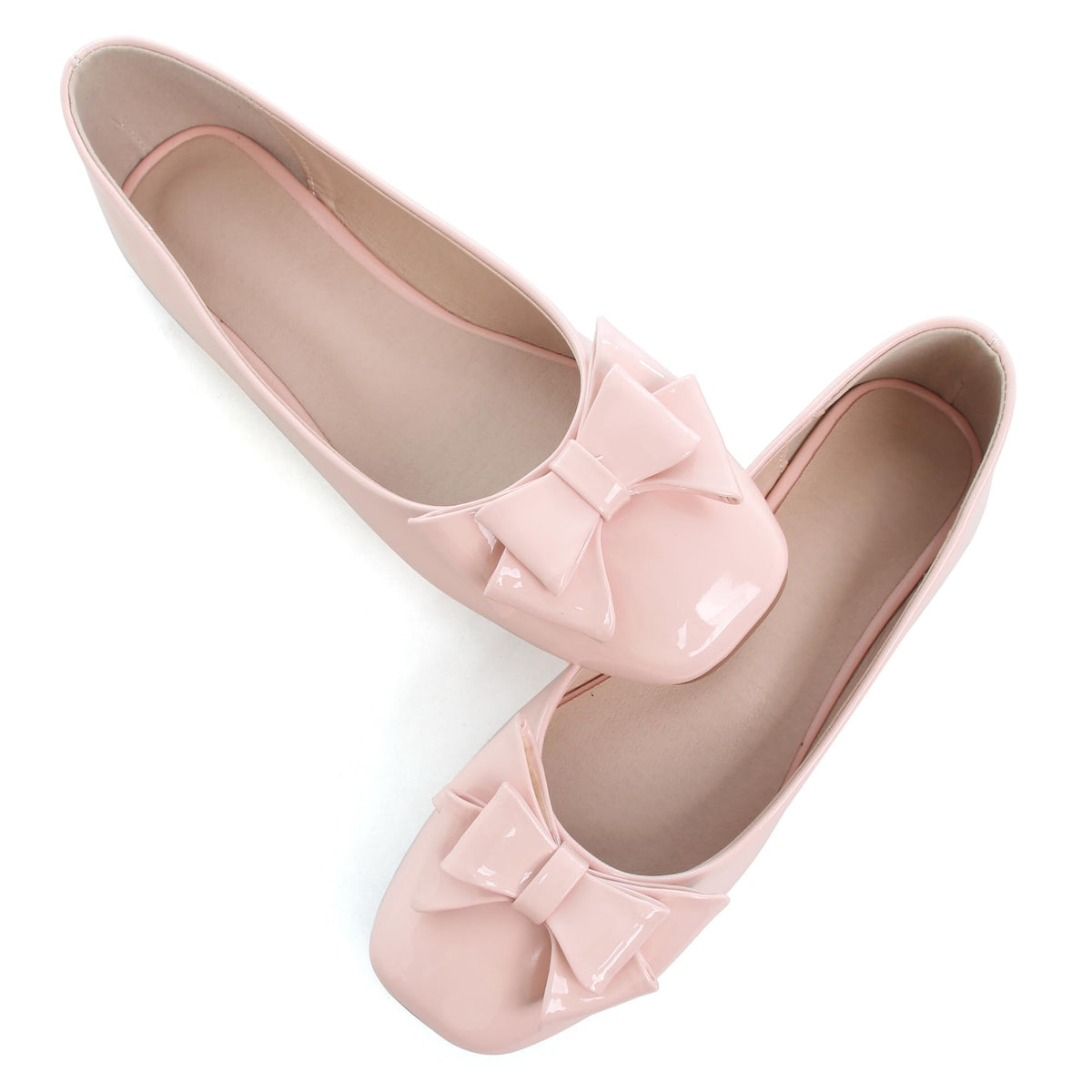 Dear Time Women's Casual Foldable Ballet Flats Square Toe Ballerina Flats Shoes Comfortable