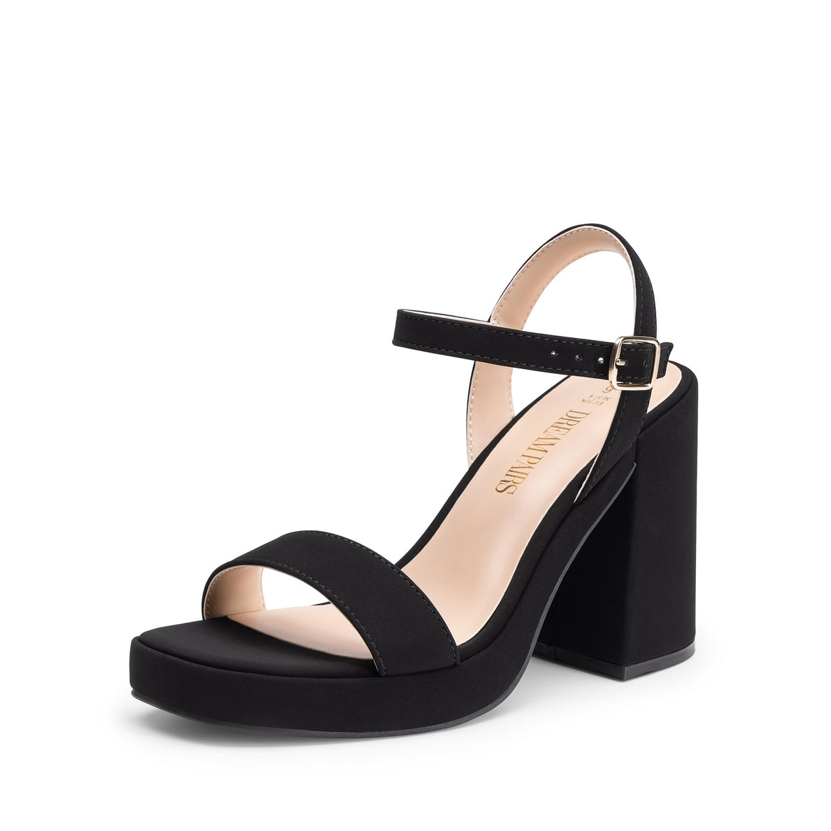 DREAM PAIRS Heels for Women Block Chunky Platform Sandal | Fashion Comfortable Open Toe Ankle Strap High Heels,Suitable for Wedding Daily Party Evening Prom Dance Dress Sandals Shoes