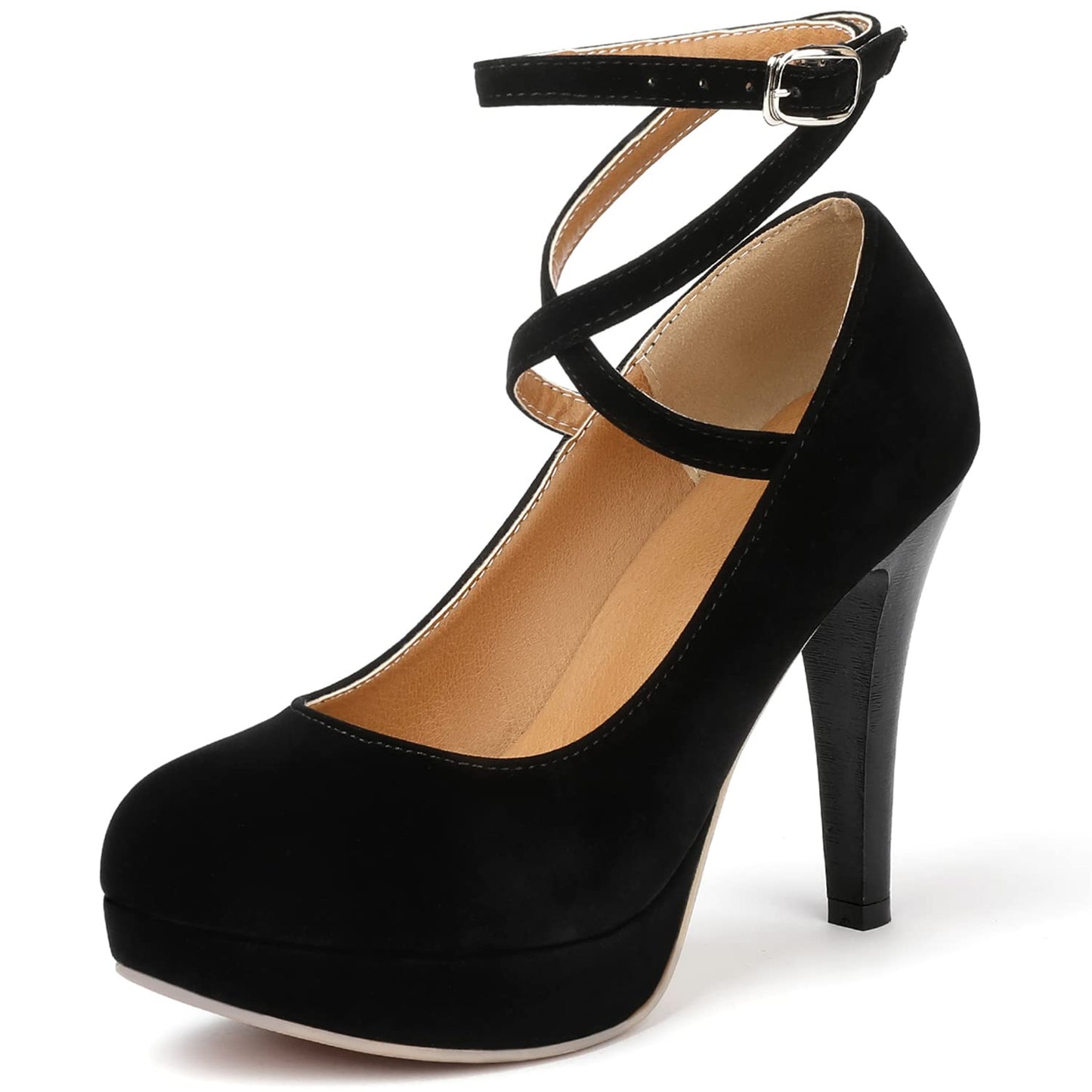 Mostrin Fashion Vintage Womens Small Bowtie Platform Pumps Ladies Sexy High Heeled Shoes