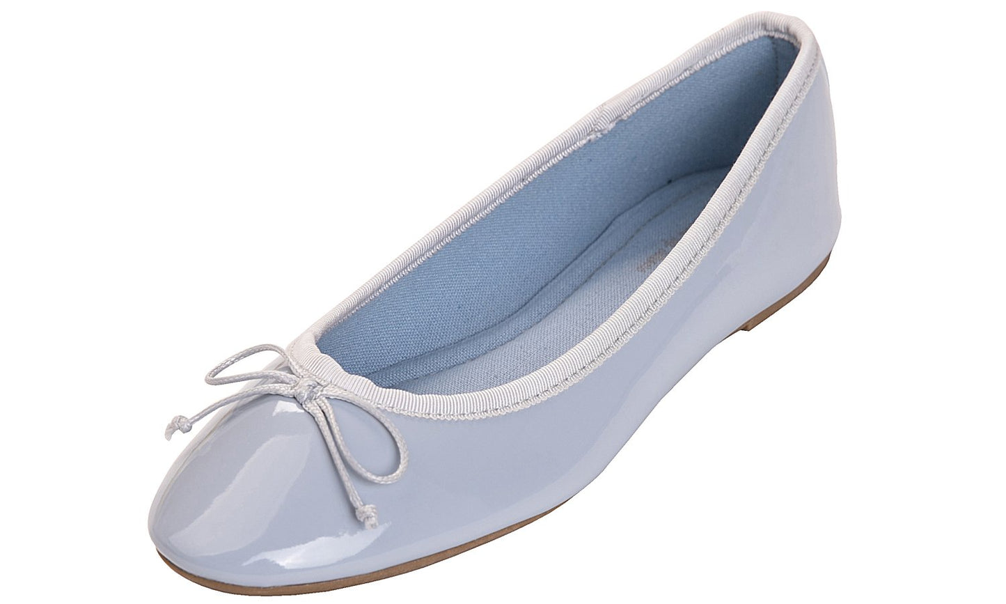 FEVERSOLE Women's Macaroon Colorful Memory Foam Cushion Insock Patent Ballet Flat