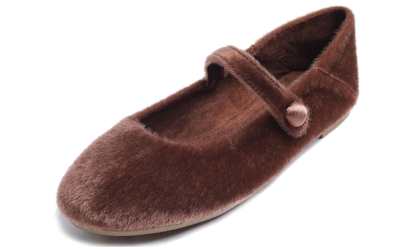 FEVERSOLE Women's Macaroon Colorful Memory Foam Cushion Insock Patent Ballet Flat