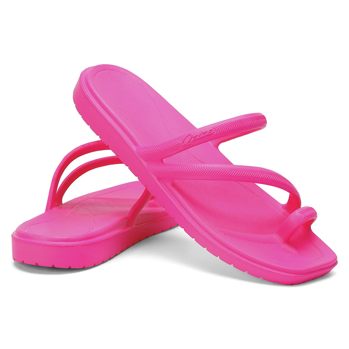 SOSOWHLTE Women’s Square Toe Slides with Arch Support Beach Thong Sandals | Summer,Non-Slip,Toe Loop Sandals, Flexible Straps, Pool, Garden, Camping, Travel, Daily Wear, Walking, Shower