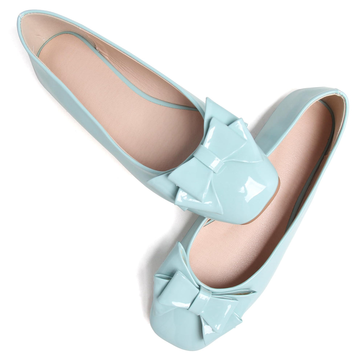 Dear Time Women's Casual Foldable Ballet Flats Square Toe Ballerina Flats Shoes Comfortable