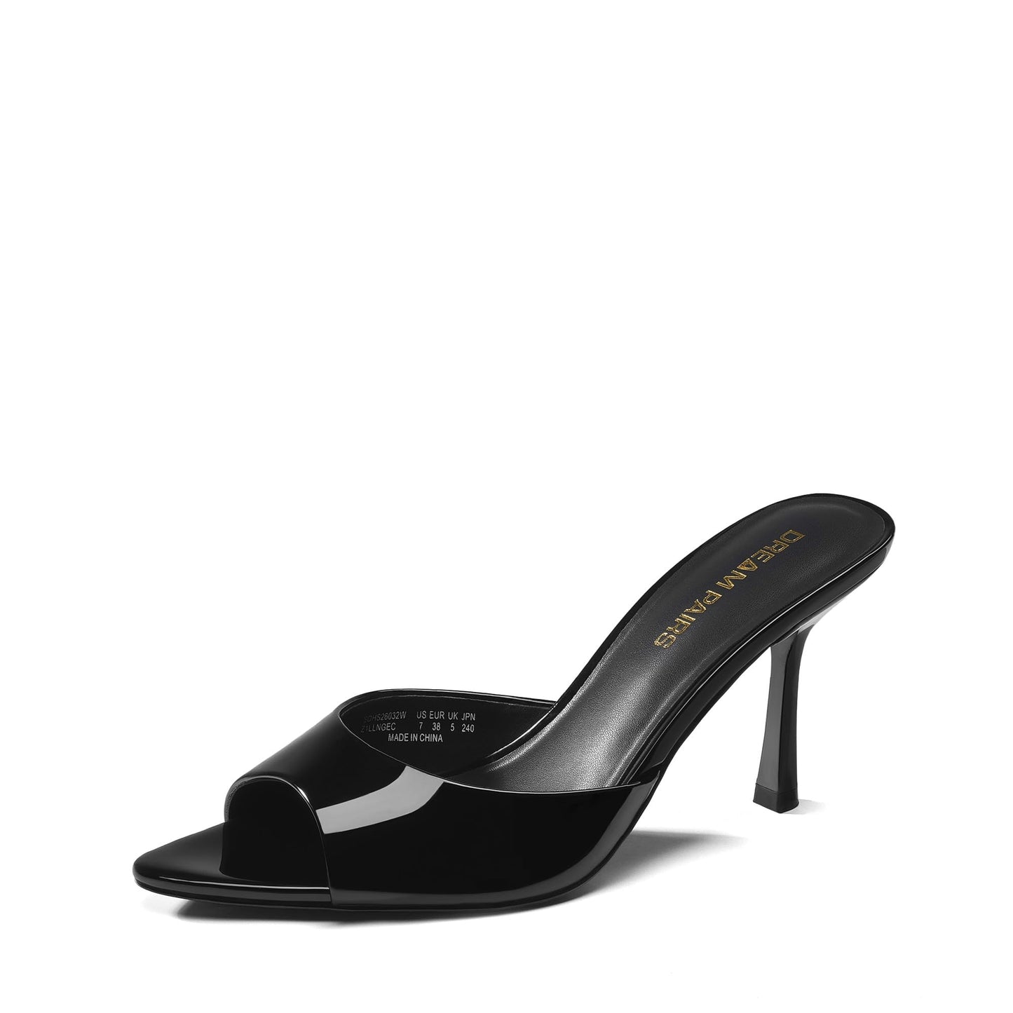 DREAM PAIRS Women's High Heels Kitten Mules | Dressy Comfortable Fashion Pointed Peep Toe Slip On Sandals tacones,Suitable for Wedding Daily Work Travel Vacation Summer