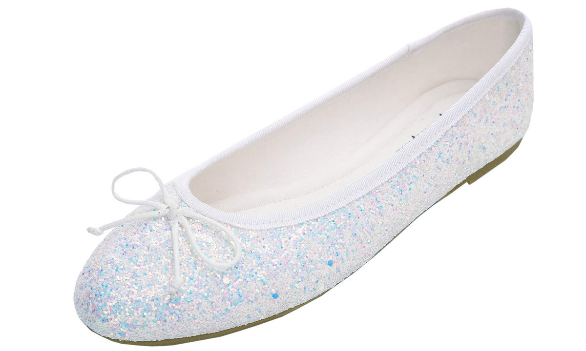FEVERSOLE Women's Macaroon Colorful Memory Foam Cushion Insock Patent Ballet Flat