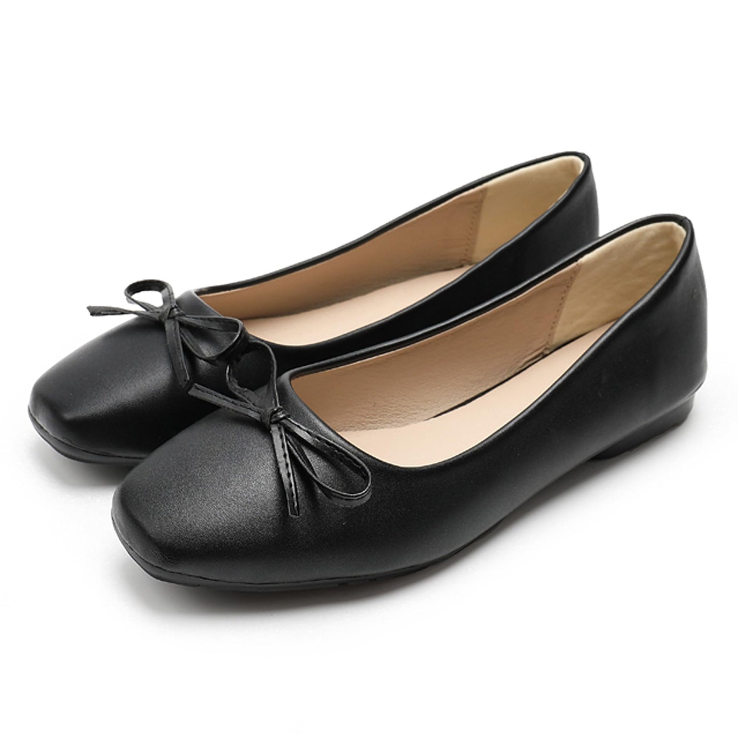Dear Time Women's Casual Foldable Ballet Flats Square Toe Ballerina Flats Shoes Comfortable