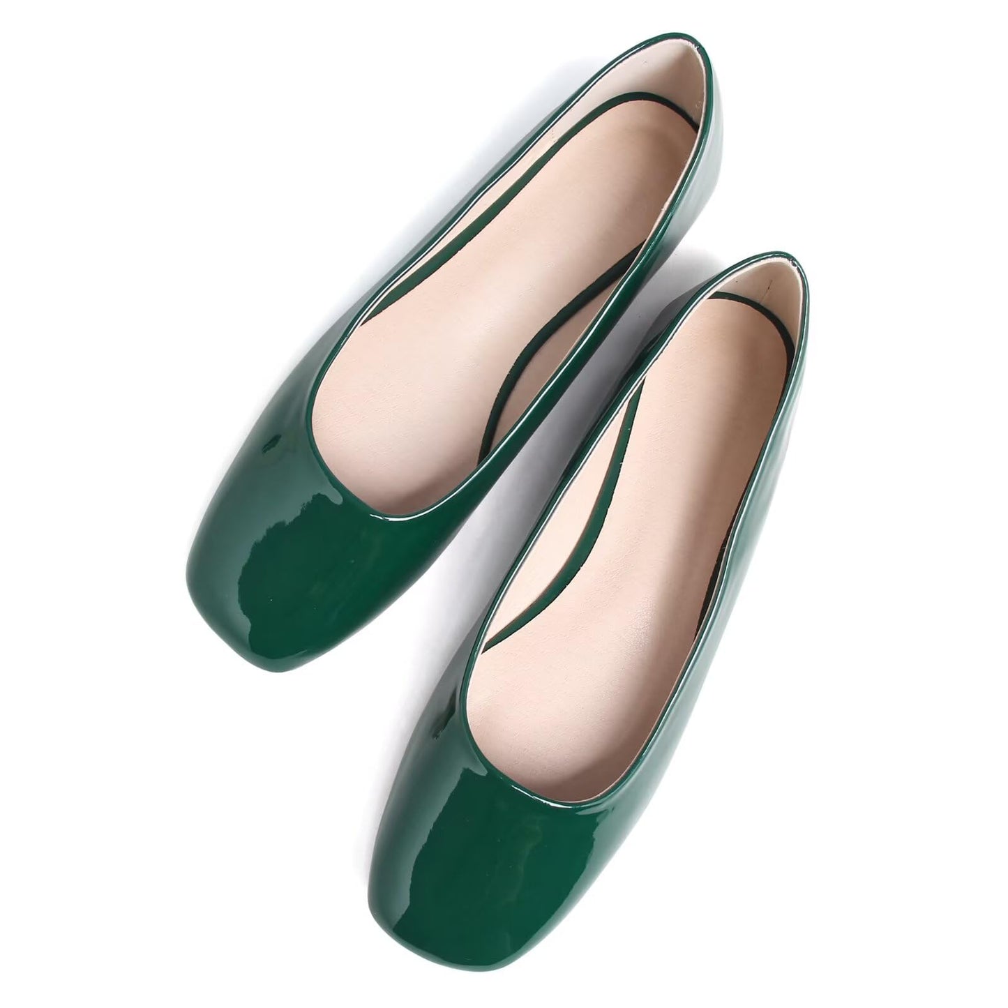 Dear Time Women's Casual Foldable Ballet Flats Square Toe Ballerina Flats Shoes Comfortable