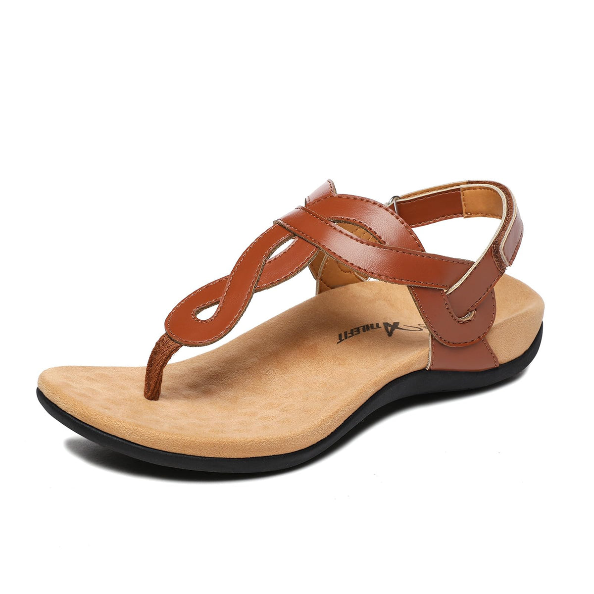Athlefit Women's Orthopedic Flat Sandals with Arch Support