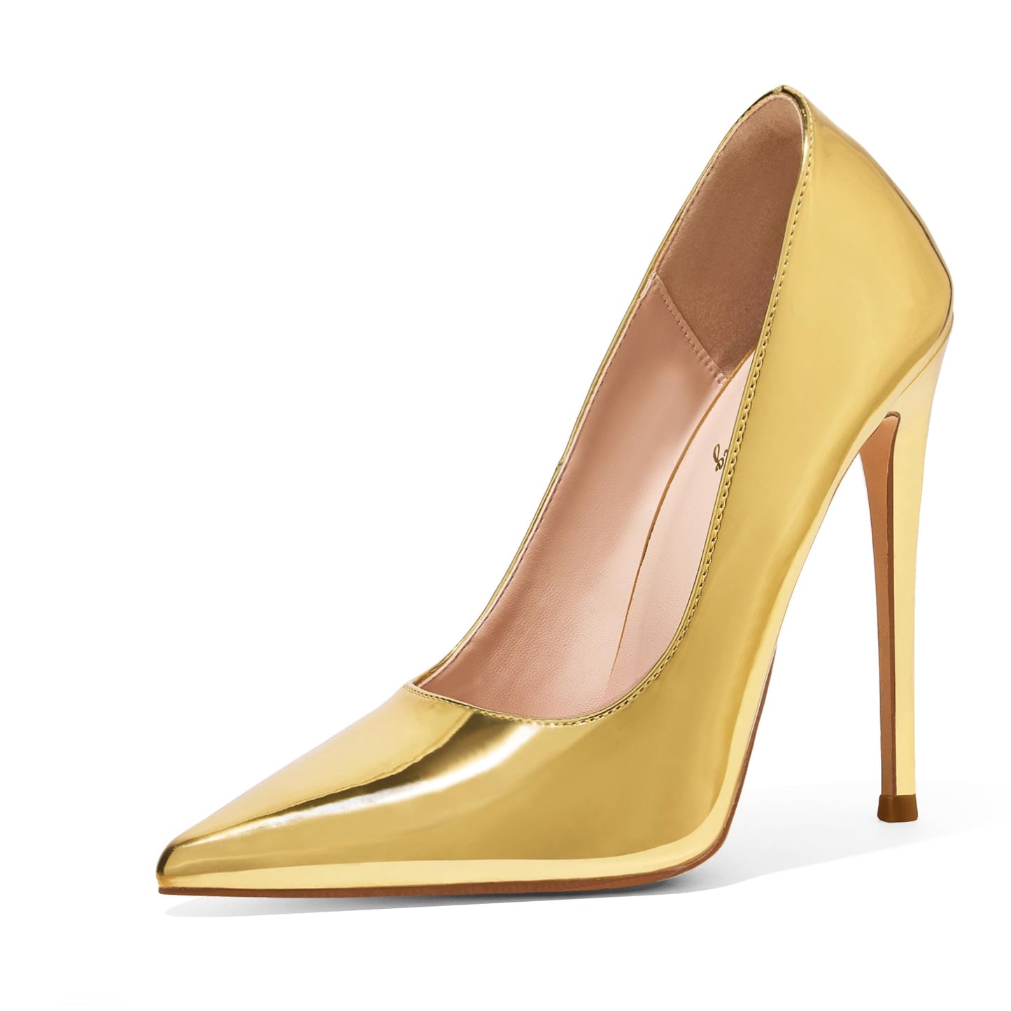 Elisabet Tang Women's High Heels Pumps Closed Pointed Toe Stiletto 4inch Heels Classic Office Special Dressy Wedding Pump Shoes