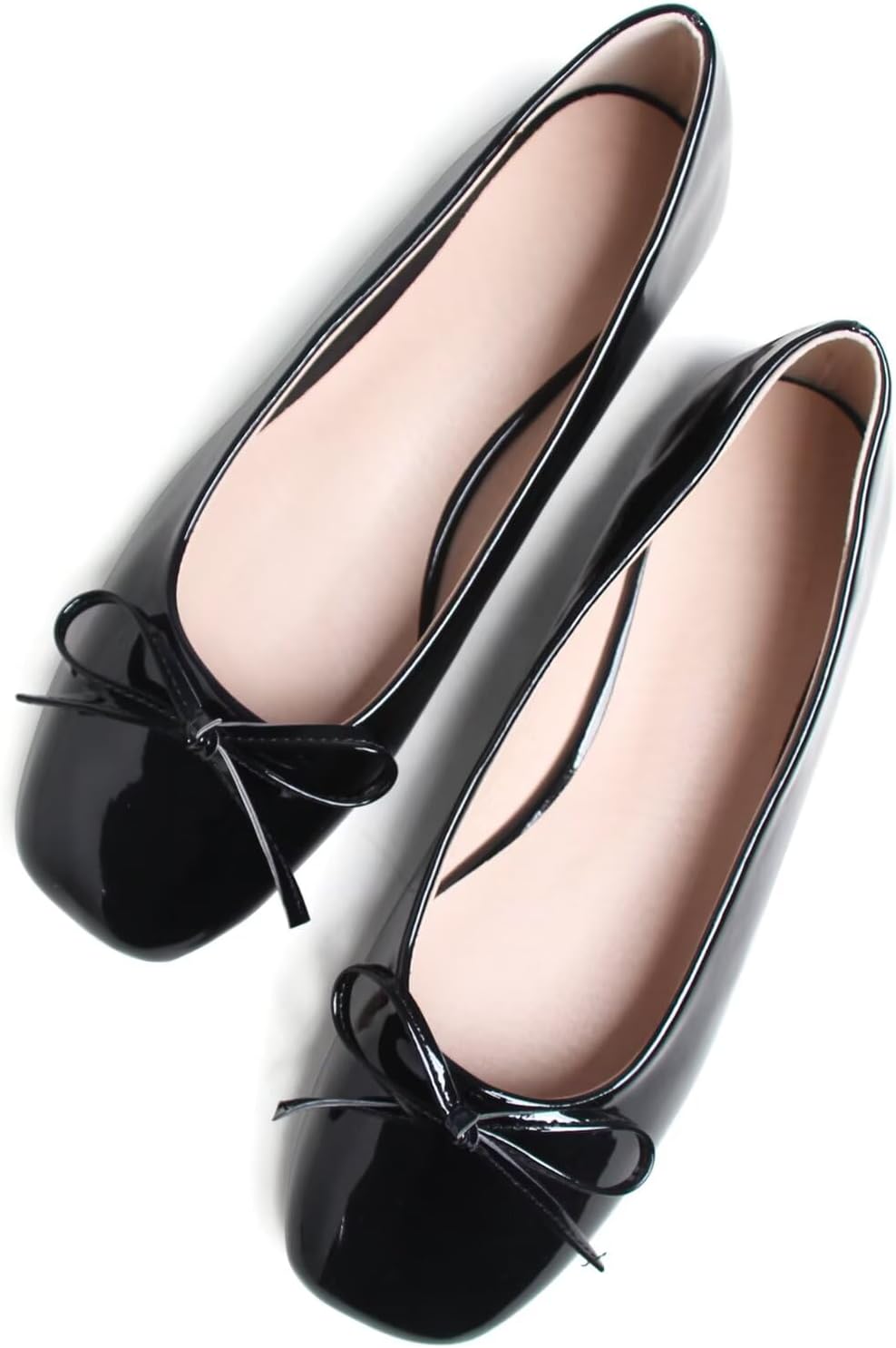 Dear Time Women's Casual Foldable Ballet Flats Square Toe Ballerina Flats Shoes Comfortable