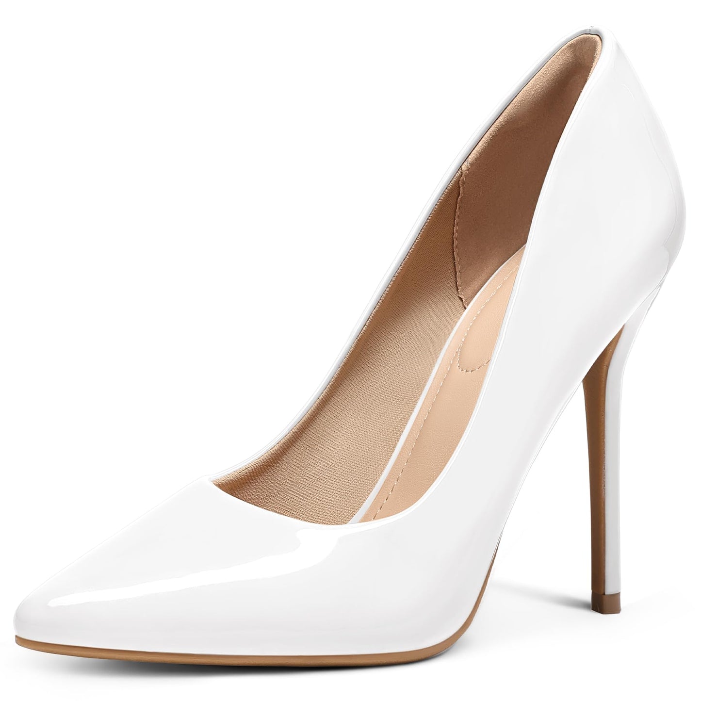 mysoft Women's High Heels Pumps Closed Pointed Toe Stiletto 4IN Dress Shoes | Slip on,Closed Toe Heels,Comfortable,Wedding,Dressy,Party,Formal,Office