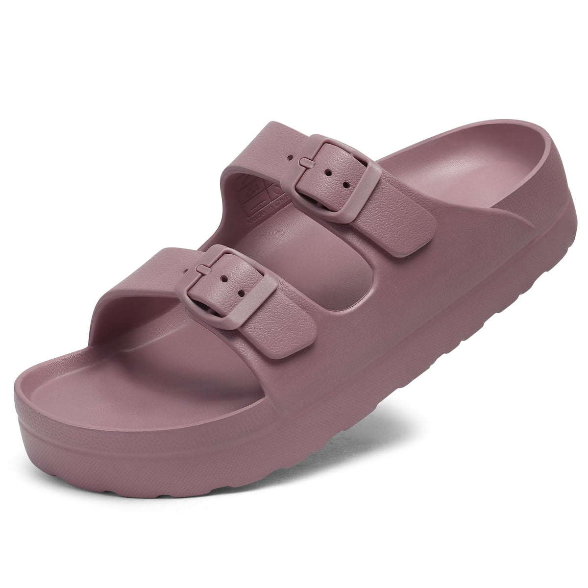 Goosecret Women's Comfortable Arch Support Walking Platform Sandals | Lightweight Chunky Slip-On Foam Slides with Adjustable Buckle, Sandals for Beach and Daily Wear