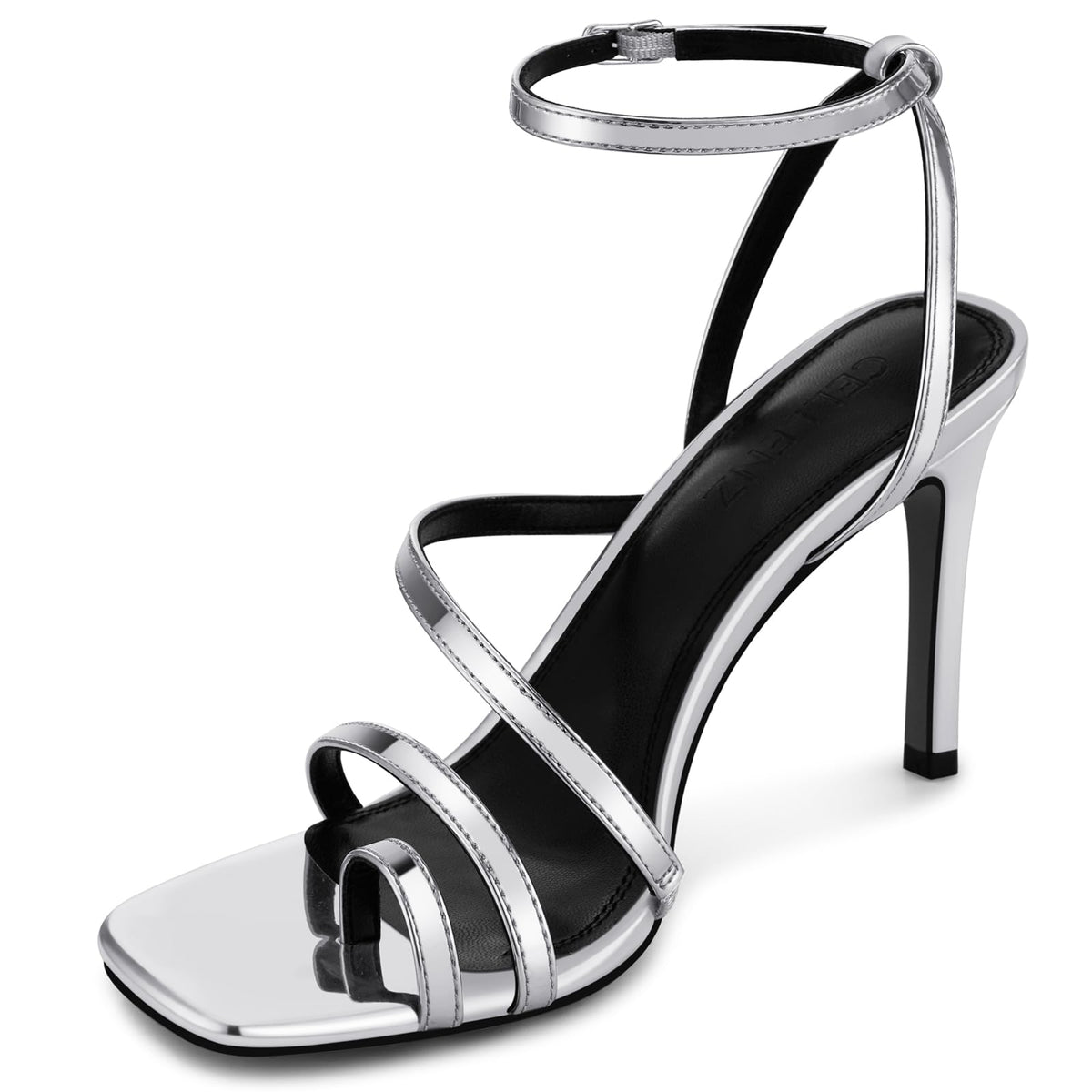 CELLENZ Strappy Women High Heels: Comfortable Open Toe Stiletto Heel Sandal | 3.9 inch Trendy Heel 2026 Dress Office Formal Graduation Shoes Sexy Prom Dance Wedding Pump Shoe