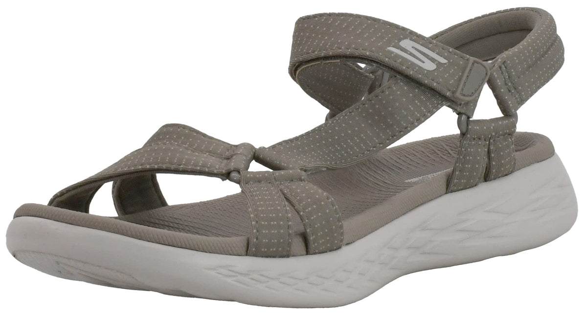 Skechers Women's On-The-go 600-Brilliancy Sport Sandal | Casual, 5GEN Cushioning, Air-Cooled Goga Mat, Machine Washable, Vegan, River sandal