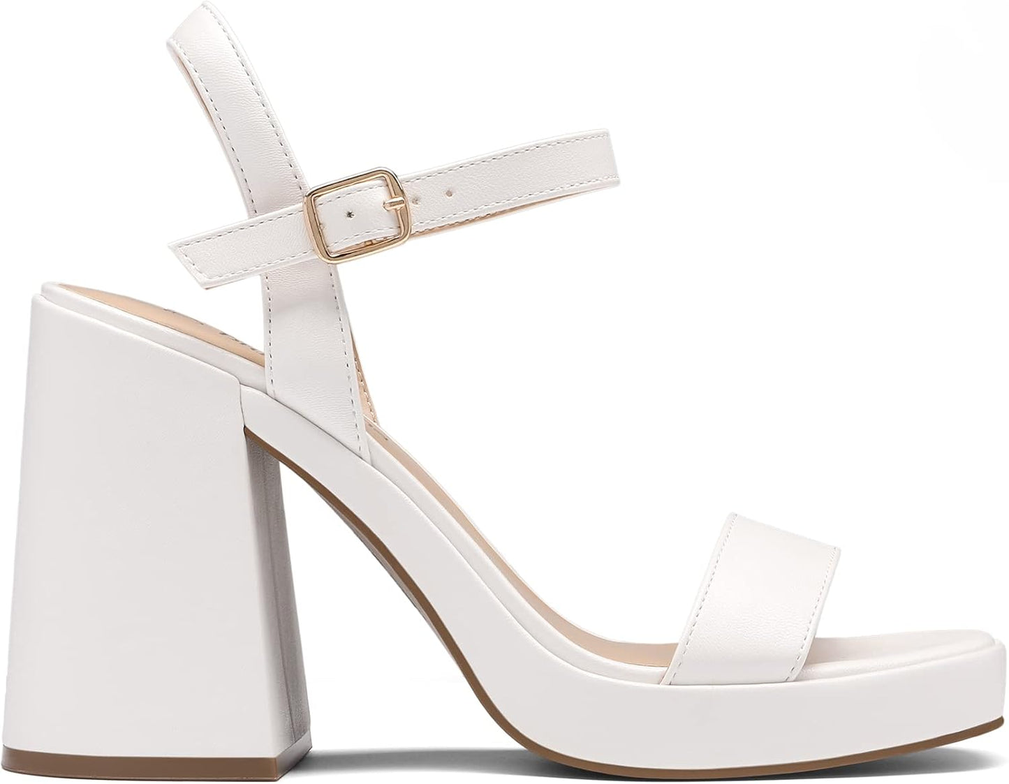 DREAM PAIRS Heels for Women Block Chunky Platform Sandal | Fashion Comfortable Open Toe Ankle Strap High Heels,Suitable for Wedding Daily Party Evening Prom Dance Dress Sandals Shoes