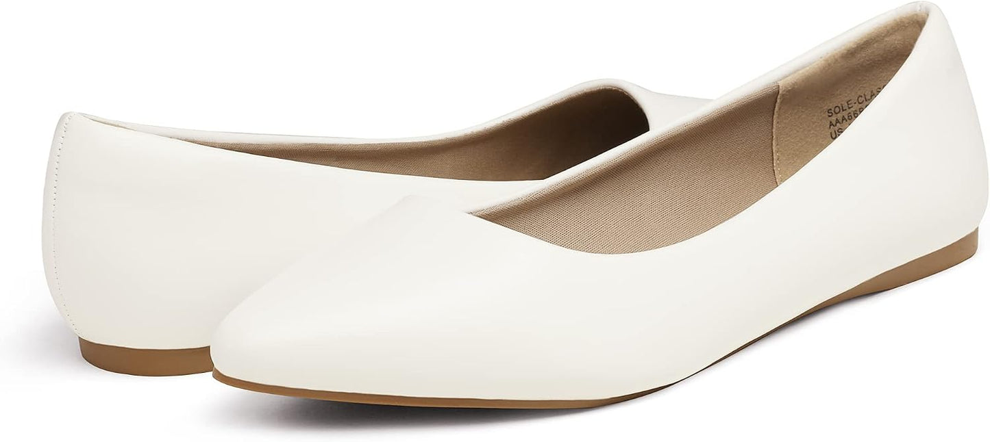 DREAM PAIRS Women's Dress Ballet Flats | pointed toe flats, dressy flat shoes for wedding work office business, slip on comfort flats for women