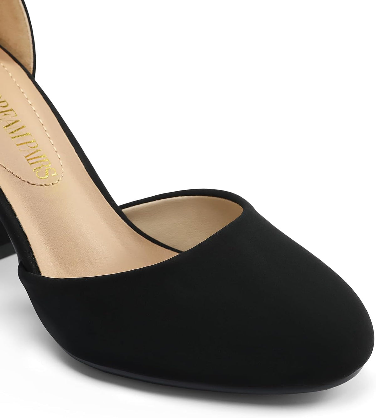 DREAM PAIRS Women's High Heel Chunky Pumps Shoes | Ankle Strap Closed Round Toe Chunky Heels Wedding Pumps Shoes for Women