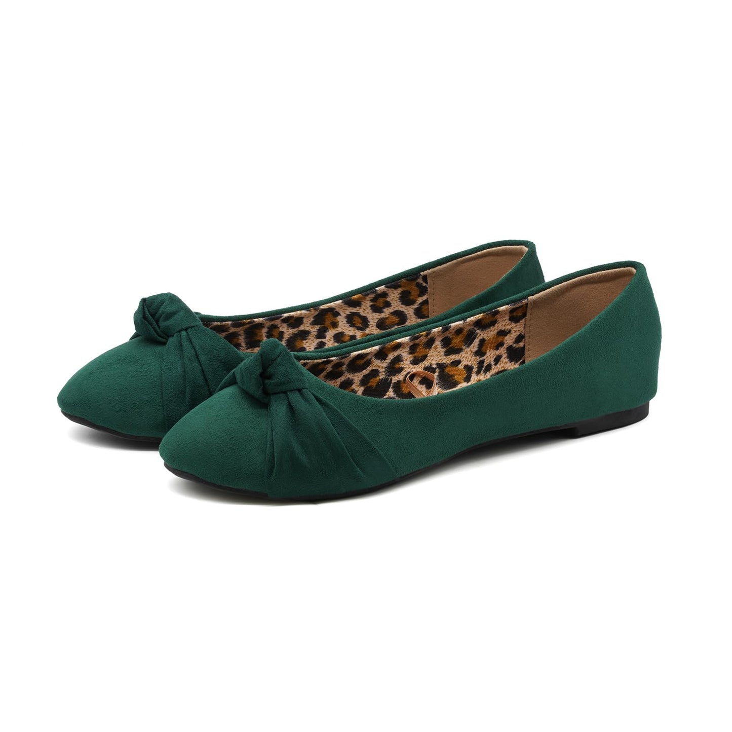 Epic Step Ballet Flats for Women, Comfortable Slip on Faux Suede Round Toe, Ballerina Dressy Flat Shoes