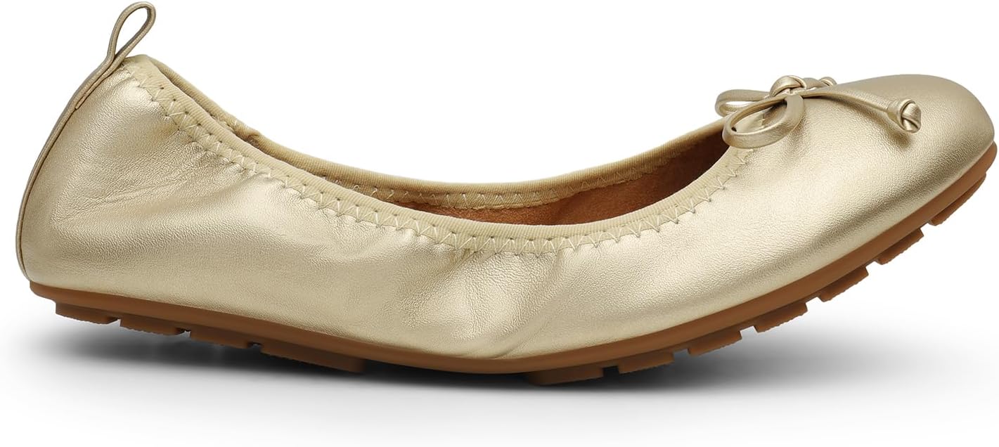 DREAM PAIRS Women's Foldable Bowknot Ballet Flats | Light Weight, Slip-On Dress Shoes, Round Toe, Offer all-day comfort for long walking, standing, dancing