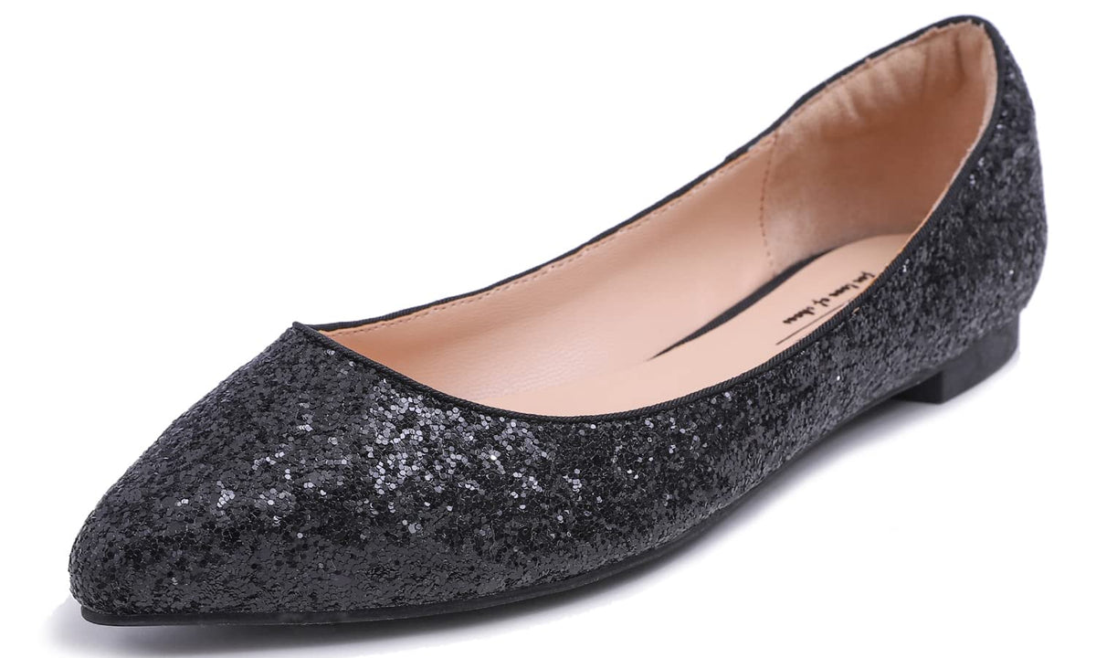 FEVERSOLE Women's Macaroon Colorful Memory Foam Cushion Insock Patent Ballet Flat