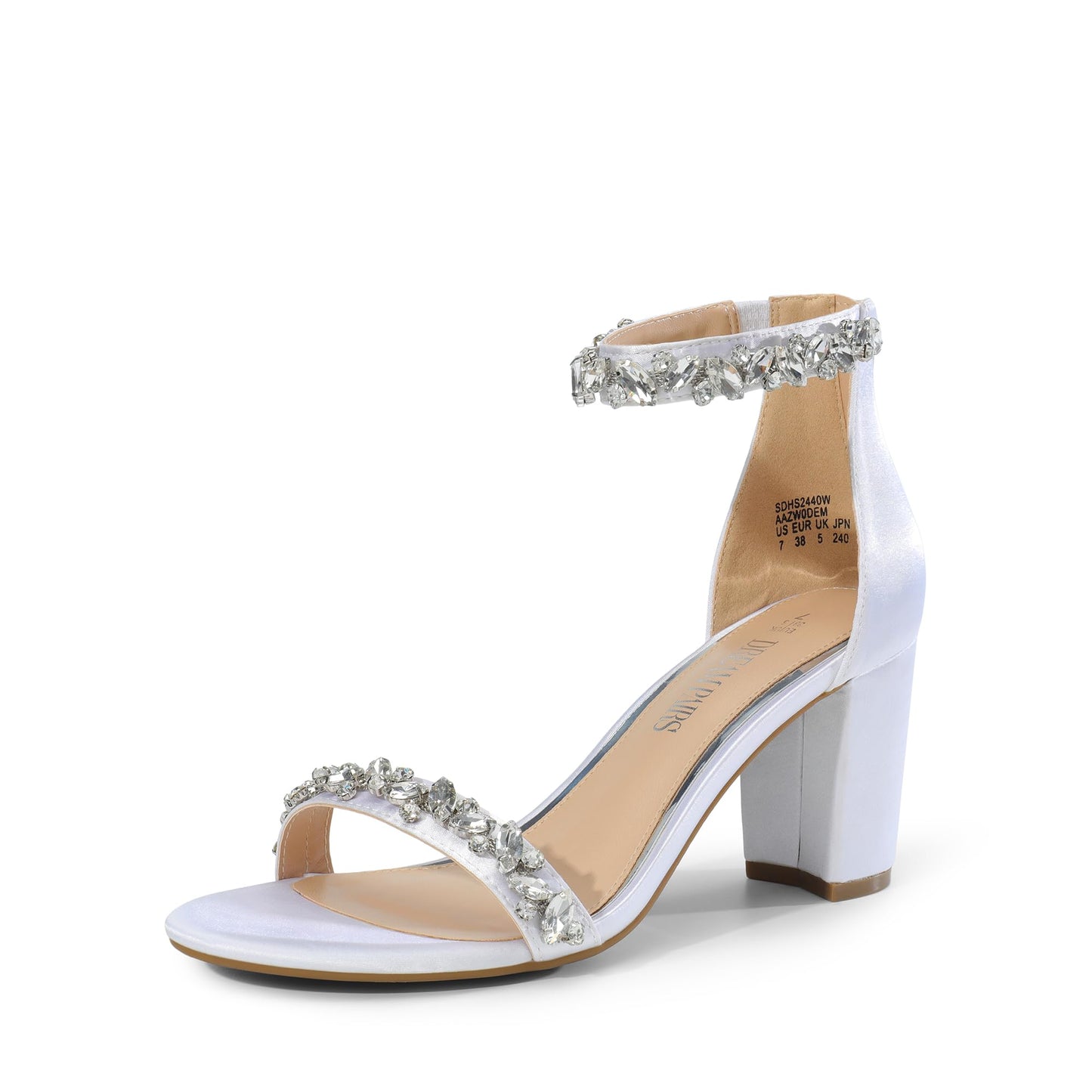 DREAM PAIRS Women's Comfort Block Heel Sandals | Open Toe Adjustable Ankle Strap Chunky Dress Heels, Fashion Heeled Sandals for Prom, Wedding Guest and Formal Events