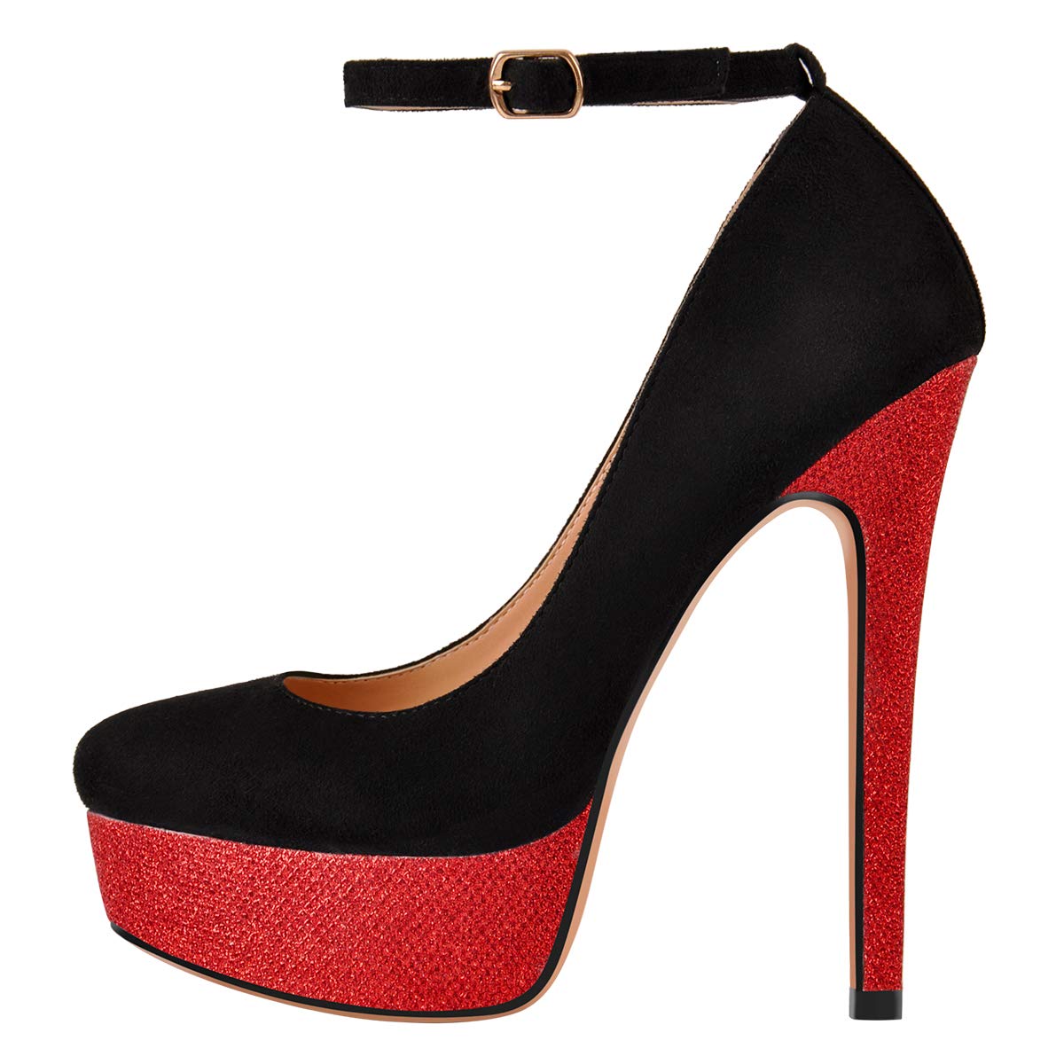 Richealnana Women's Double Platform Stiletto High Heel Pumps