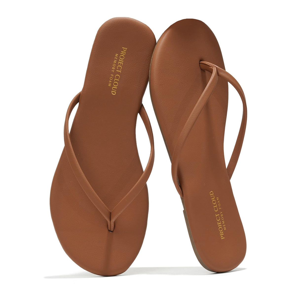 Project Cloud Flip Flops for Women Memory Foam Flats Sandals (Foundations) | Lightweight and Durable Non-Slip SoleWomens Sandals - Beach Essentials Womens Flat Sandals for Everyday Comfort Daily Wear