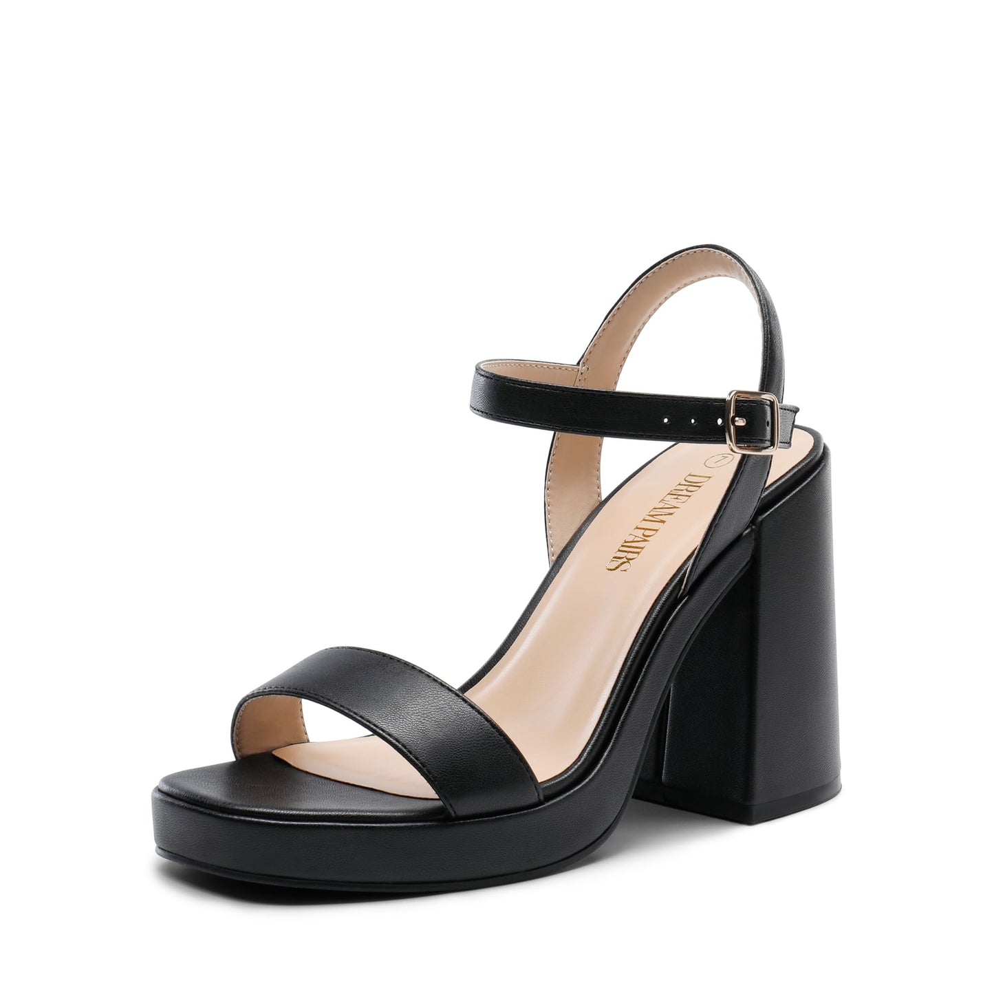 DREAM PAIRS Heels for Women Block Chunky Platform Sandal | Fashion Comfortable Open Toe Ankle Strap High Heels,Suitable for Wedding Daily Party Evening Prom Dance Dress Sandals Shoes