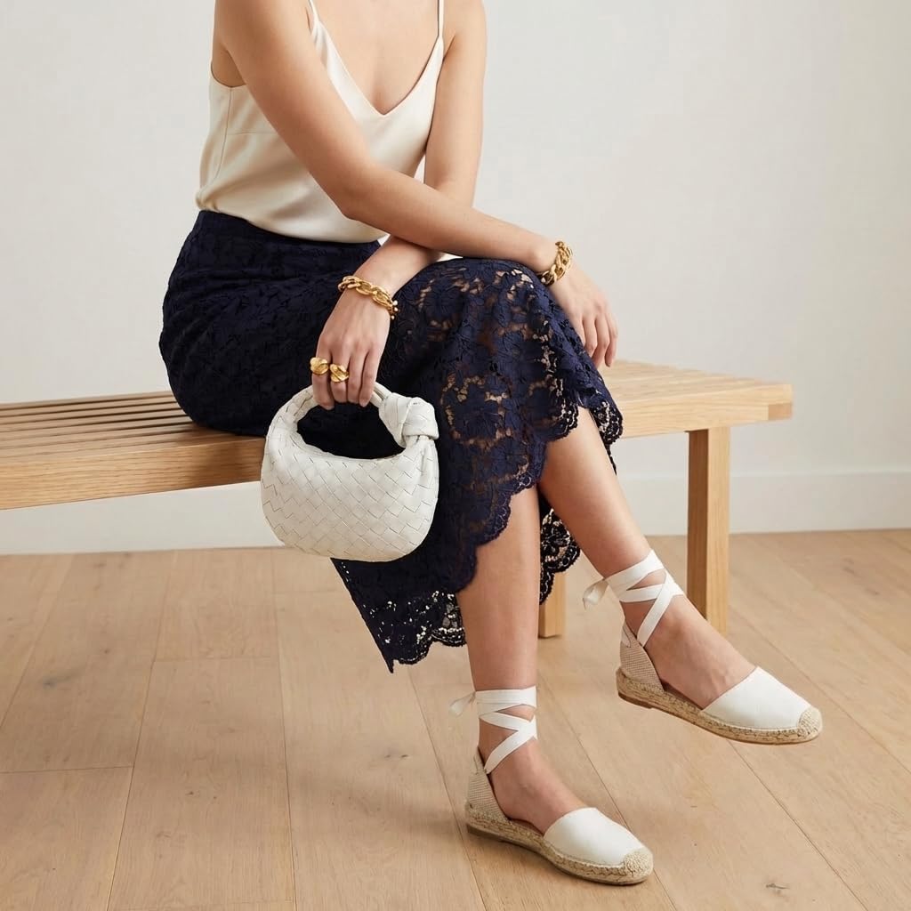 CUSHIONAIRE Talisa Espadrilles for Women, Closed Toe Wedge Sandal with Elastic Ankle Strap and Jute Wrapped Sole