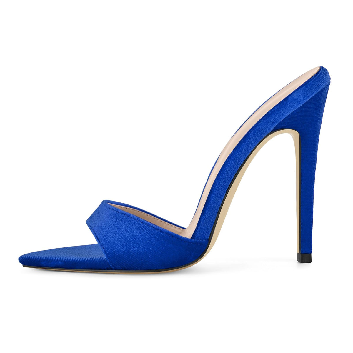 Only maker Heeled Slide Sandals for Women Open Toe Stiletto Mules | Pointed Open Toe, High Heels Slip-On, Dress Shoes, for Party Evening Club & Formal Outfits