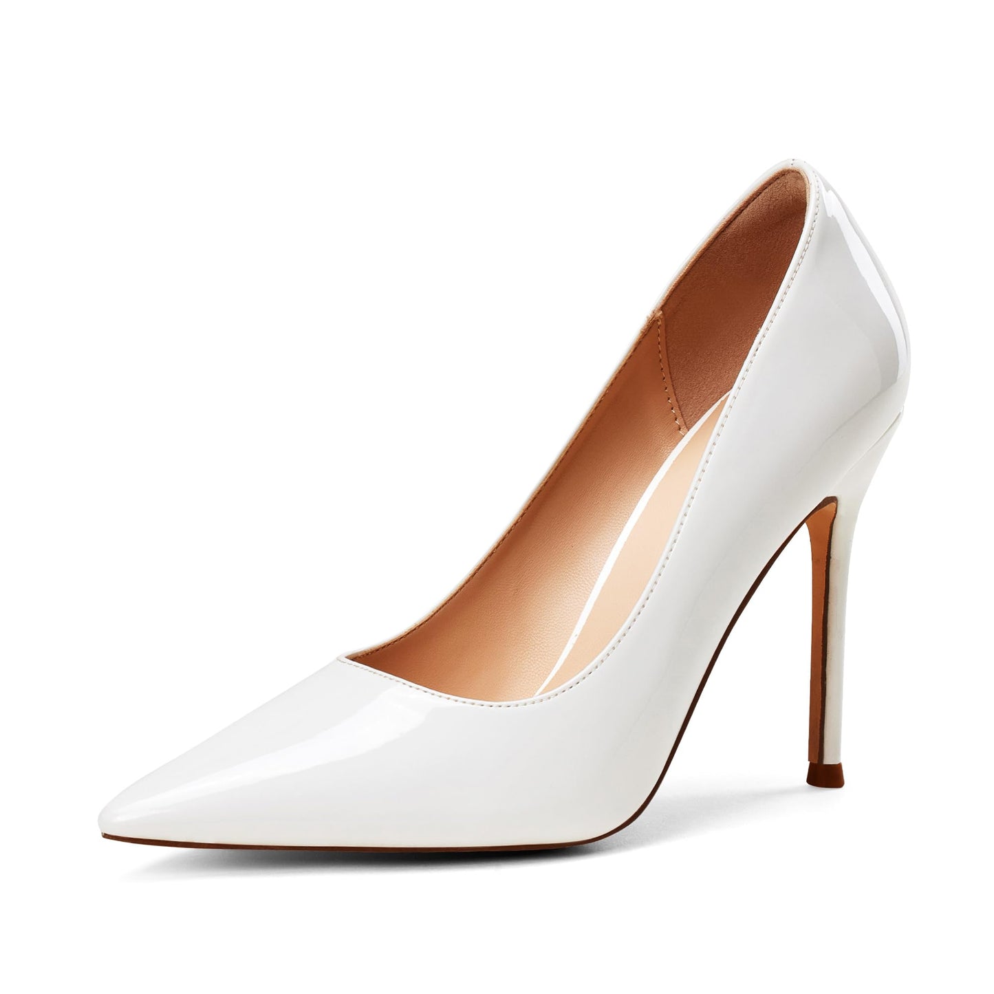 Elisabet Tang Women's High Heels Pumps Closed Pointed Toe Stiletto 4inch Heels Classic Office Special Dressy Wedding Pump Shoes