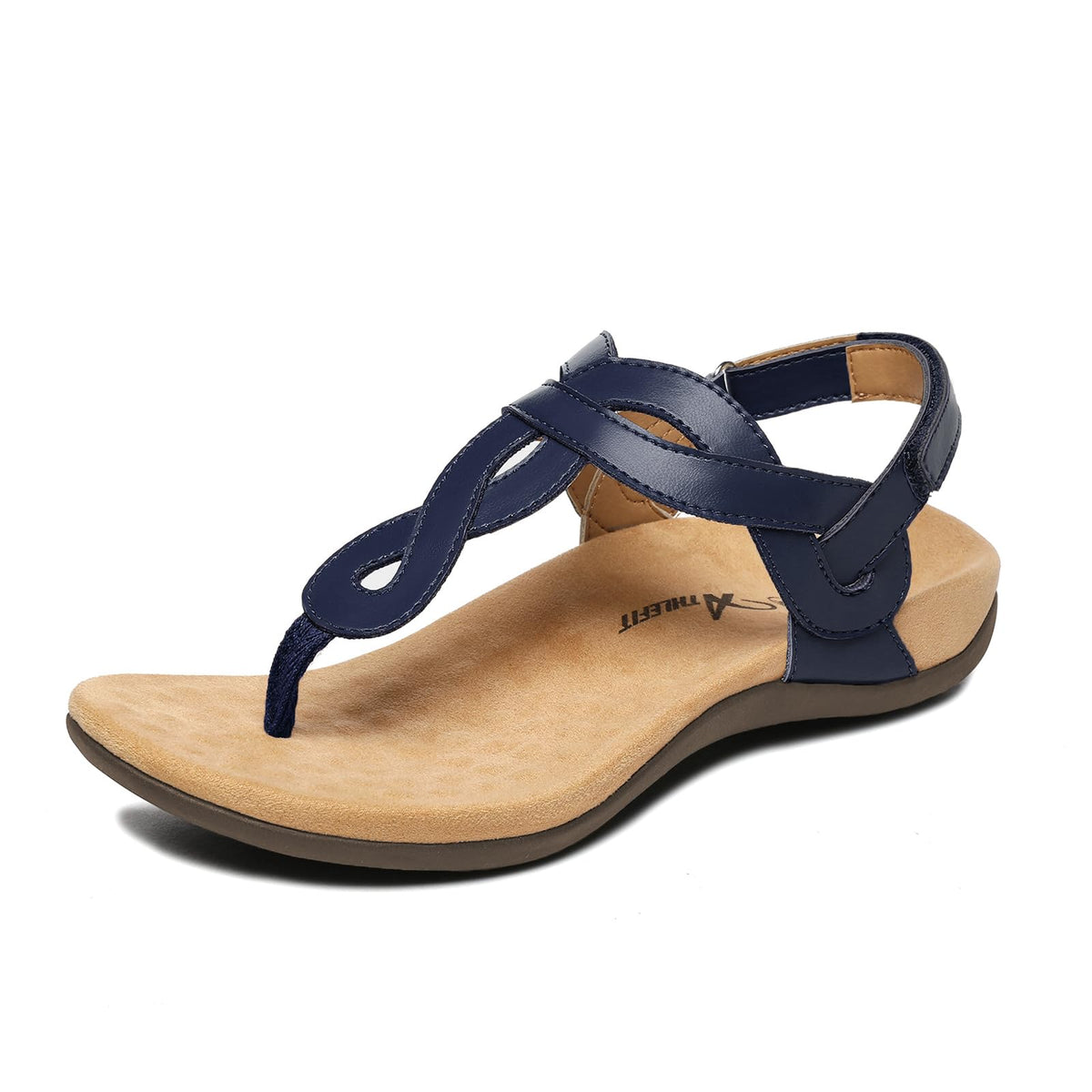 Athlefit Women's Orthopedic Flat Sandals with Arch Support