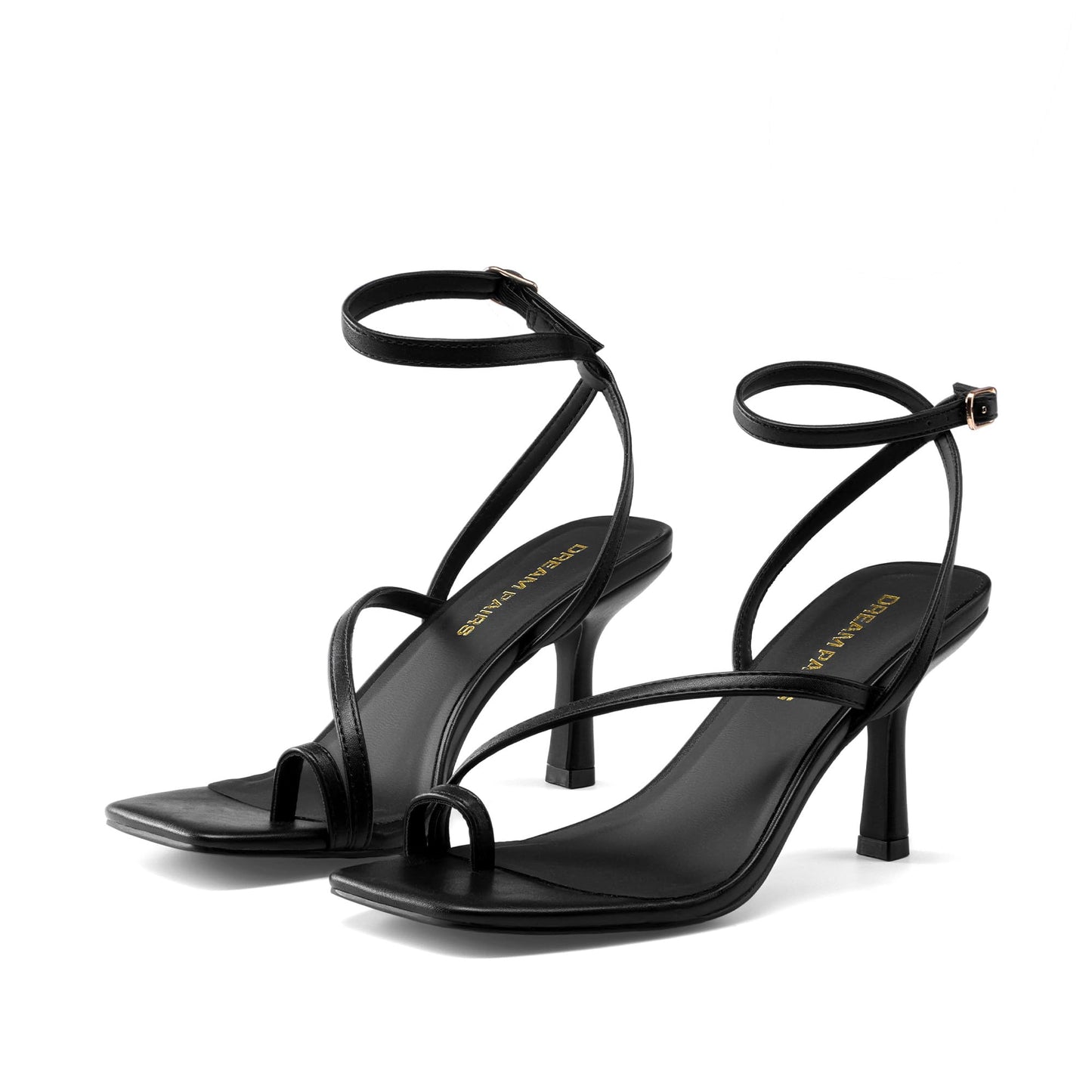 DREAM PAIRS Women's Kitten Low Heel Sandals | Square Open Toe Adjustable Ankle Strappy Summer Sandals, Flip Flop Fashion and Comfortable Dressy Shoes 2026 for Daily Party