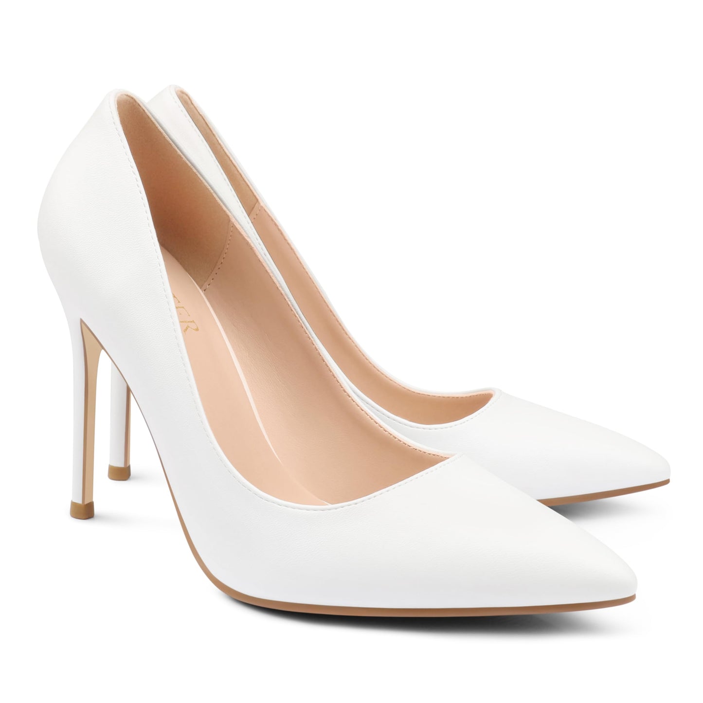 COLETER Women's 4 Inch Pumps Pointed Toe Dress Shoes Slip On Stiletto Pumps | Closed Toe Stiletto High Heel Pumps, Elegant Dress Heels for Business Casual, Formal, Evening Party