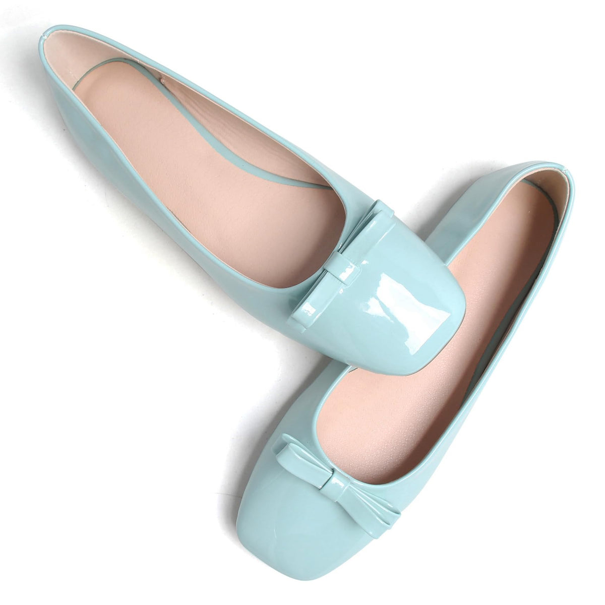 Dear Time Women's Casual Foldable Ballet Flats Square Toe Ballerina Flats Shoes Comfortable