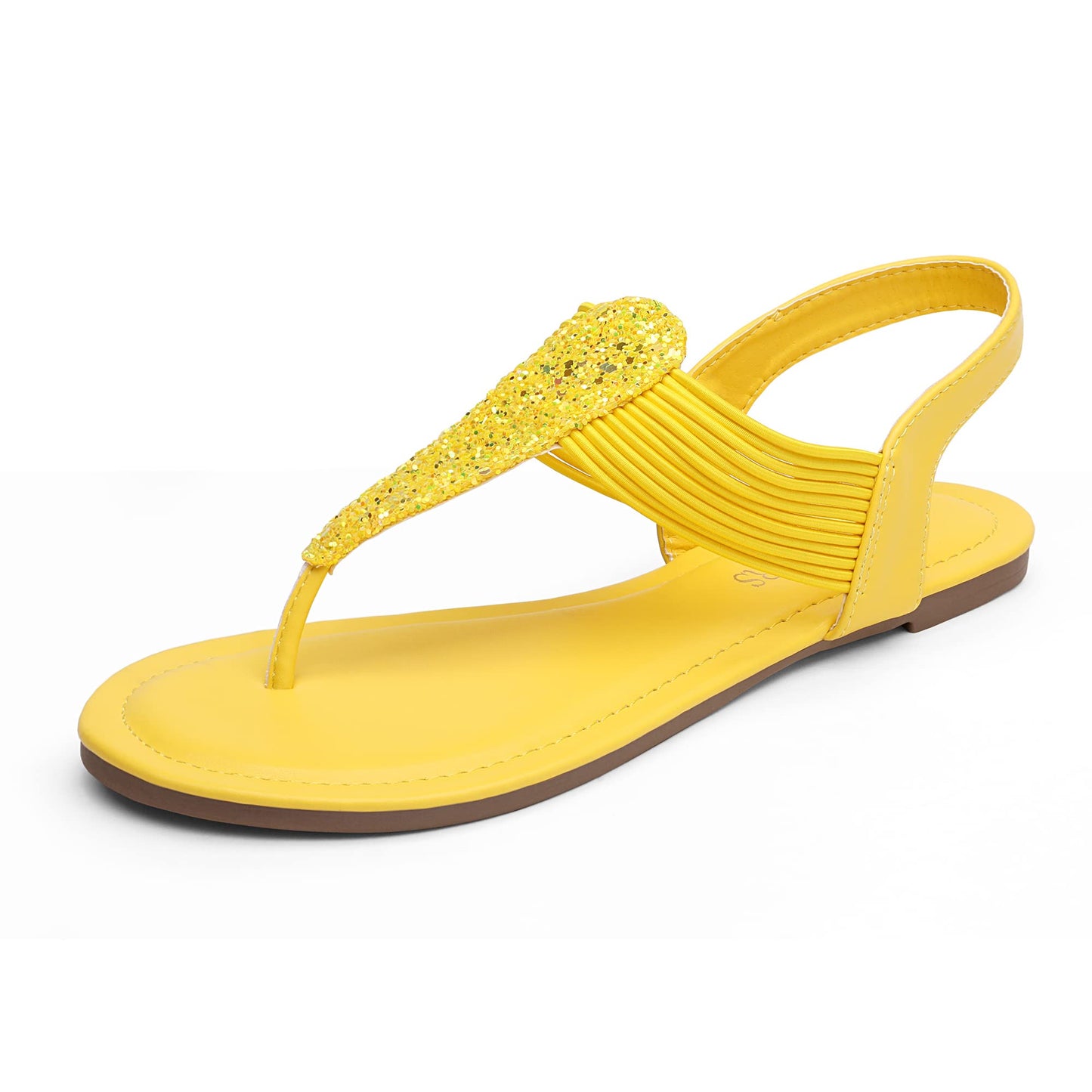DREAM PAIRS Women's Flat Ankle Strap Sandals | Comfortable Elastic Strappy String Thong T-Strap Dressy Summer Gladiator Sandals for Women