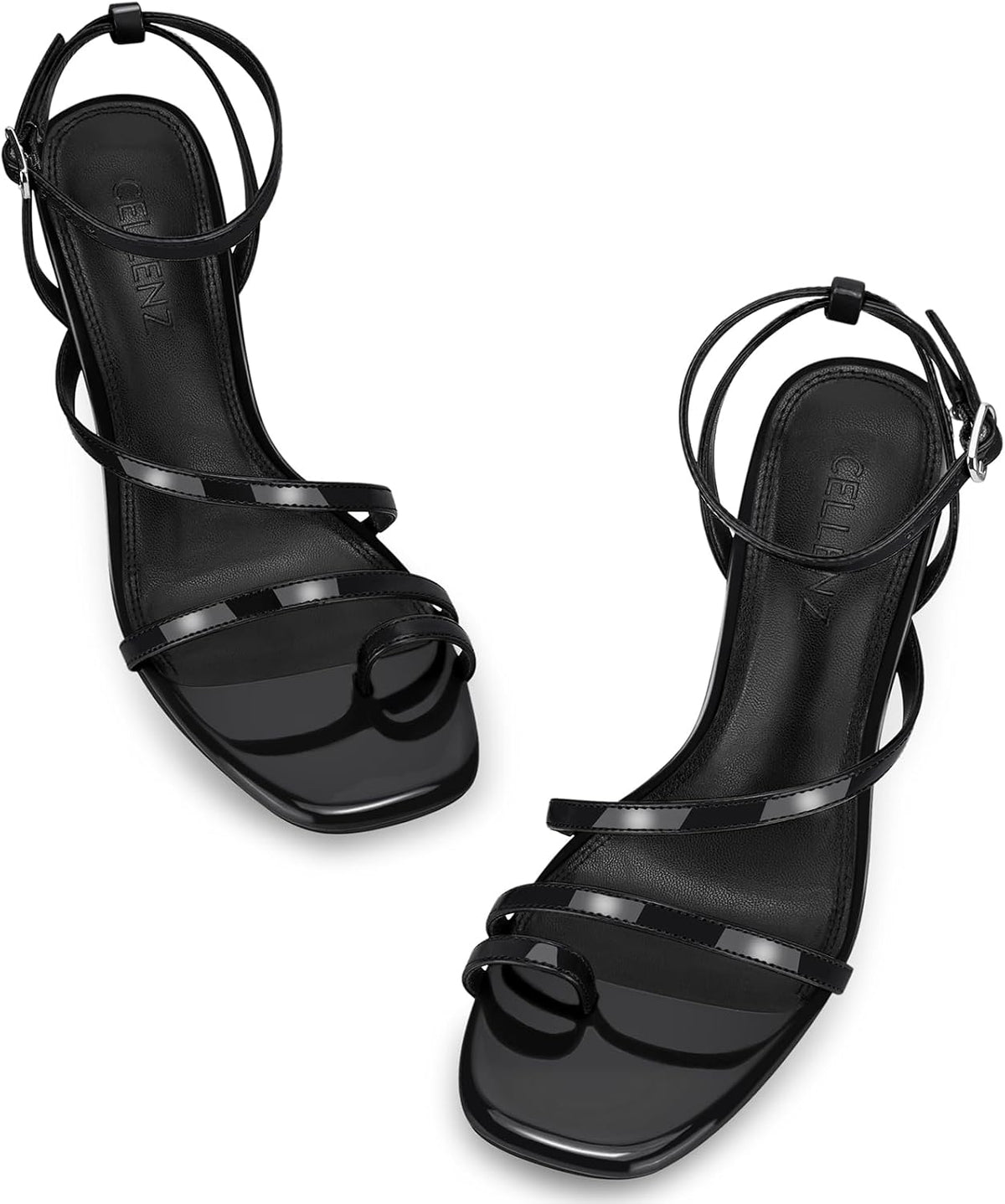 CELLENZ Strappy Women High Heels: Comfortable Open Toe Stiletto Heel Sandal | 3.9 inch Trendy Heel 2026 Dress Office Formal Graduation Shoes Sexy Prom Dance Wedding Pump Shoe
