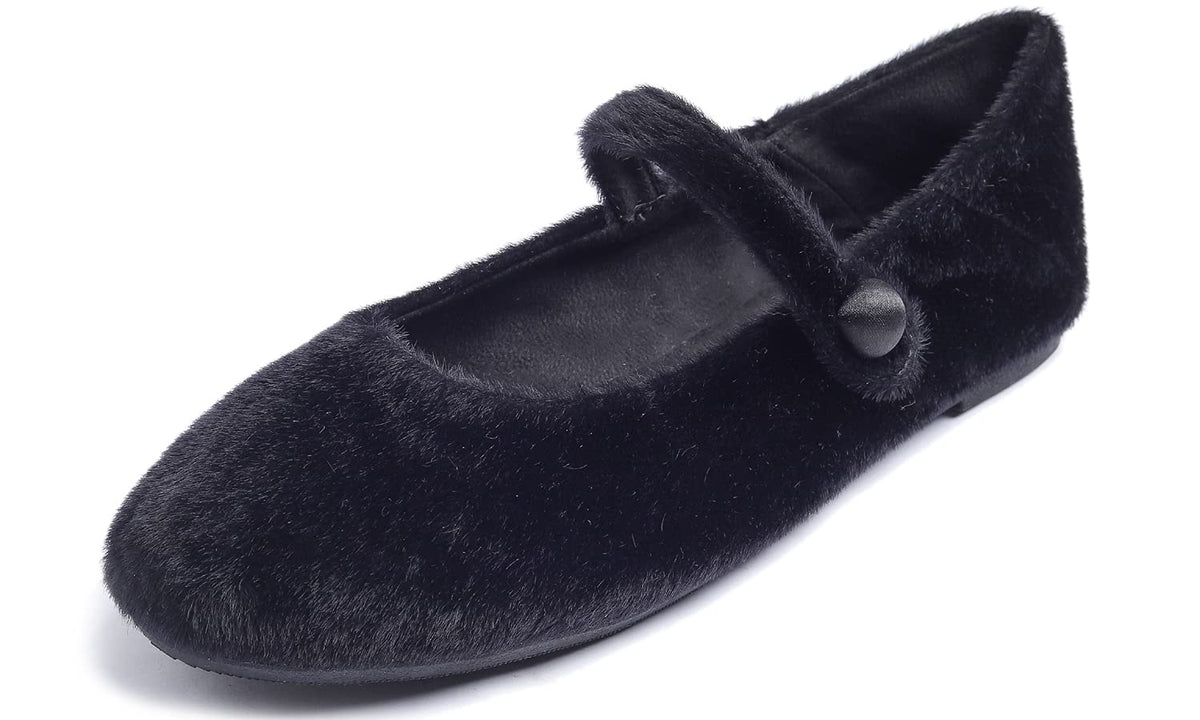 FEVERSOLE Women's Macaroon Colorful Memory Foam Cushion Insock Patent Ballet Flat